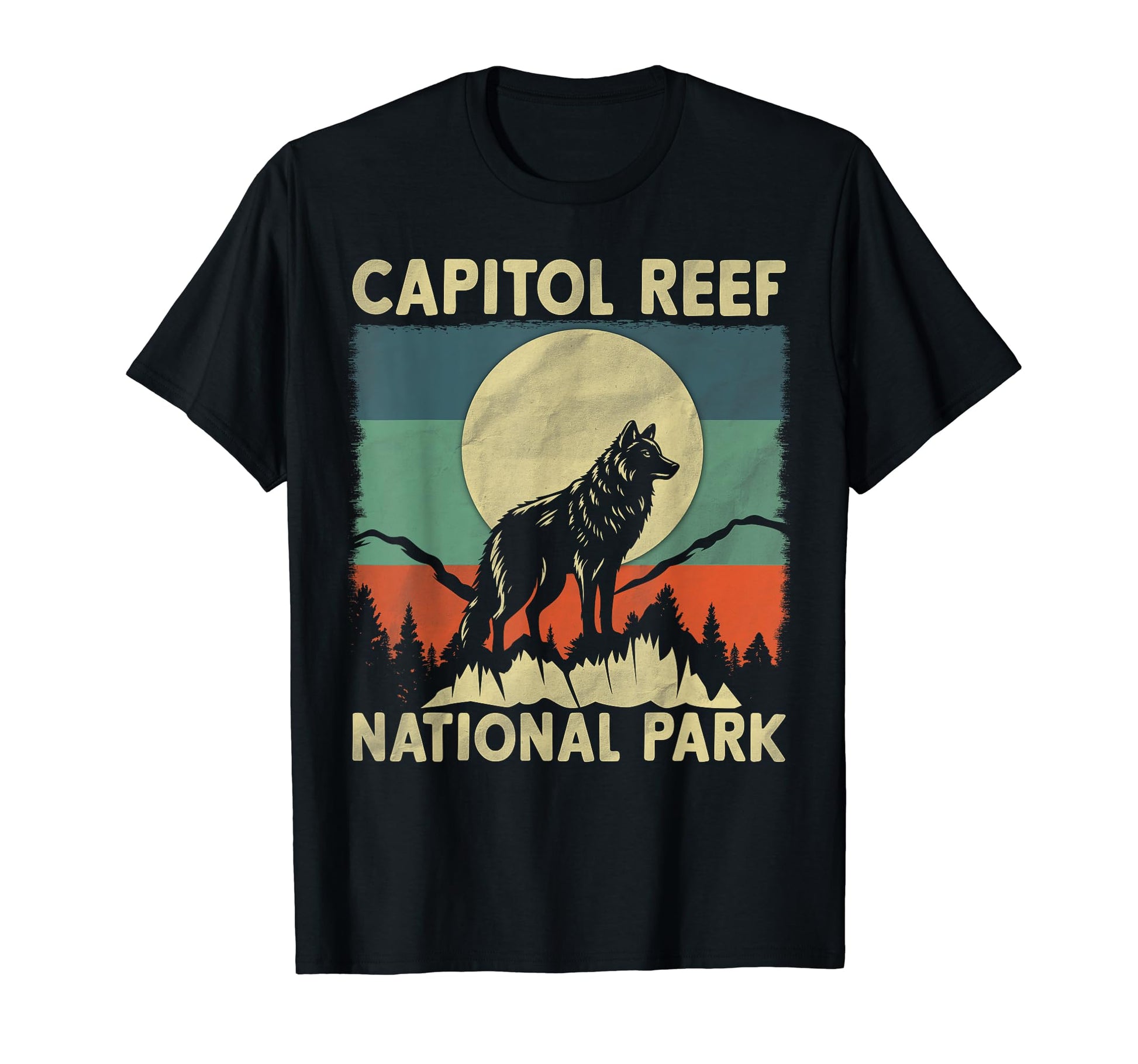 Wolf Capitol Reef National Park T-Shirt - Custom Art Print Men Women - T-Shirt, Sweatshirt, Hoodie