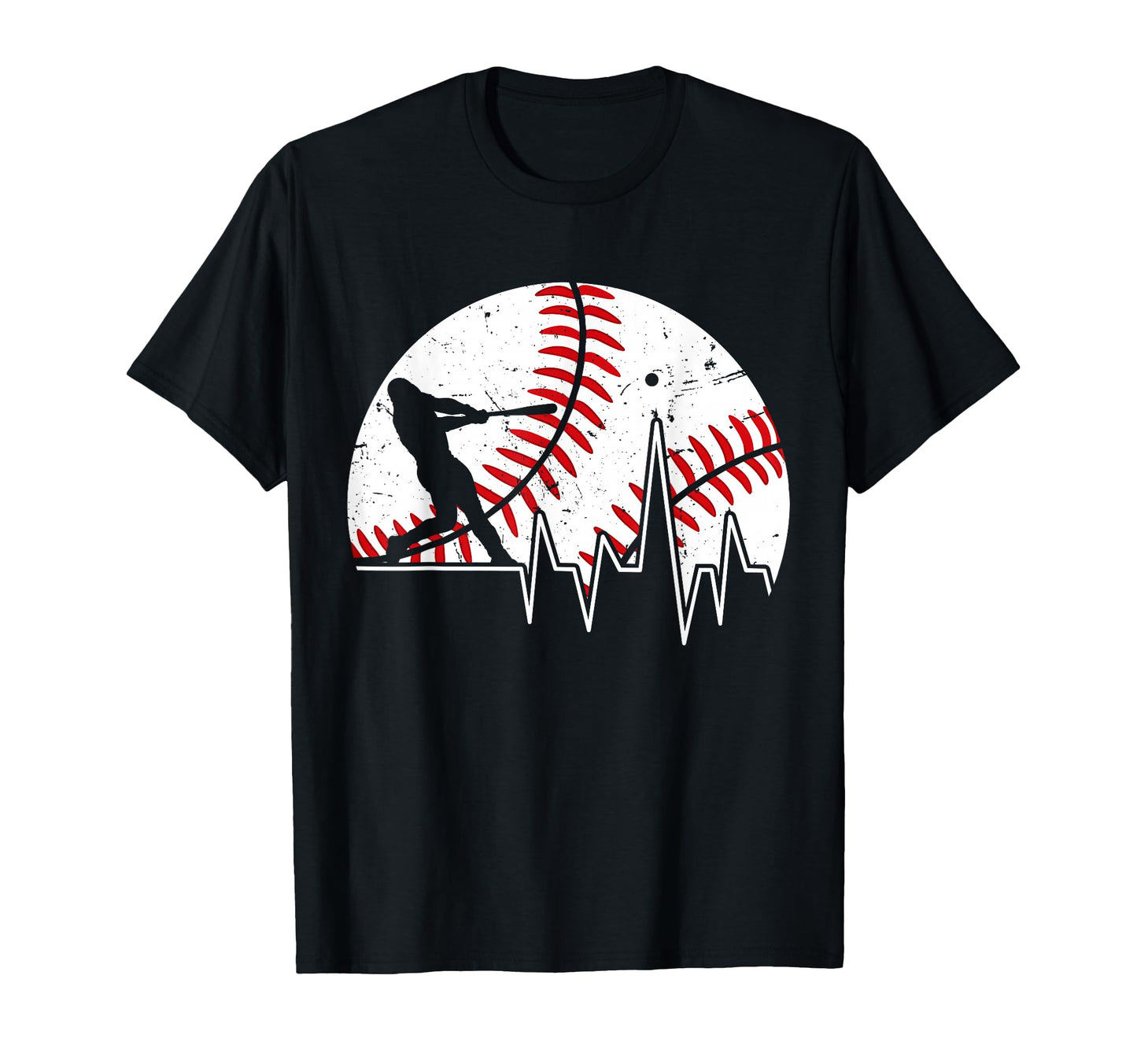 Funny Baseball Heartbeat Baseball T-Shirt - Unique Graphic for Adults - T-Shirt, Sweatshirt, Hoodie