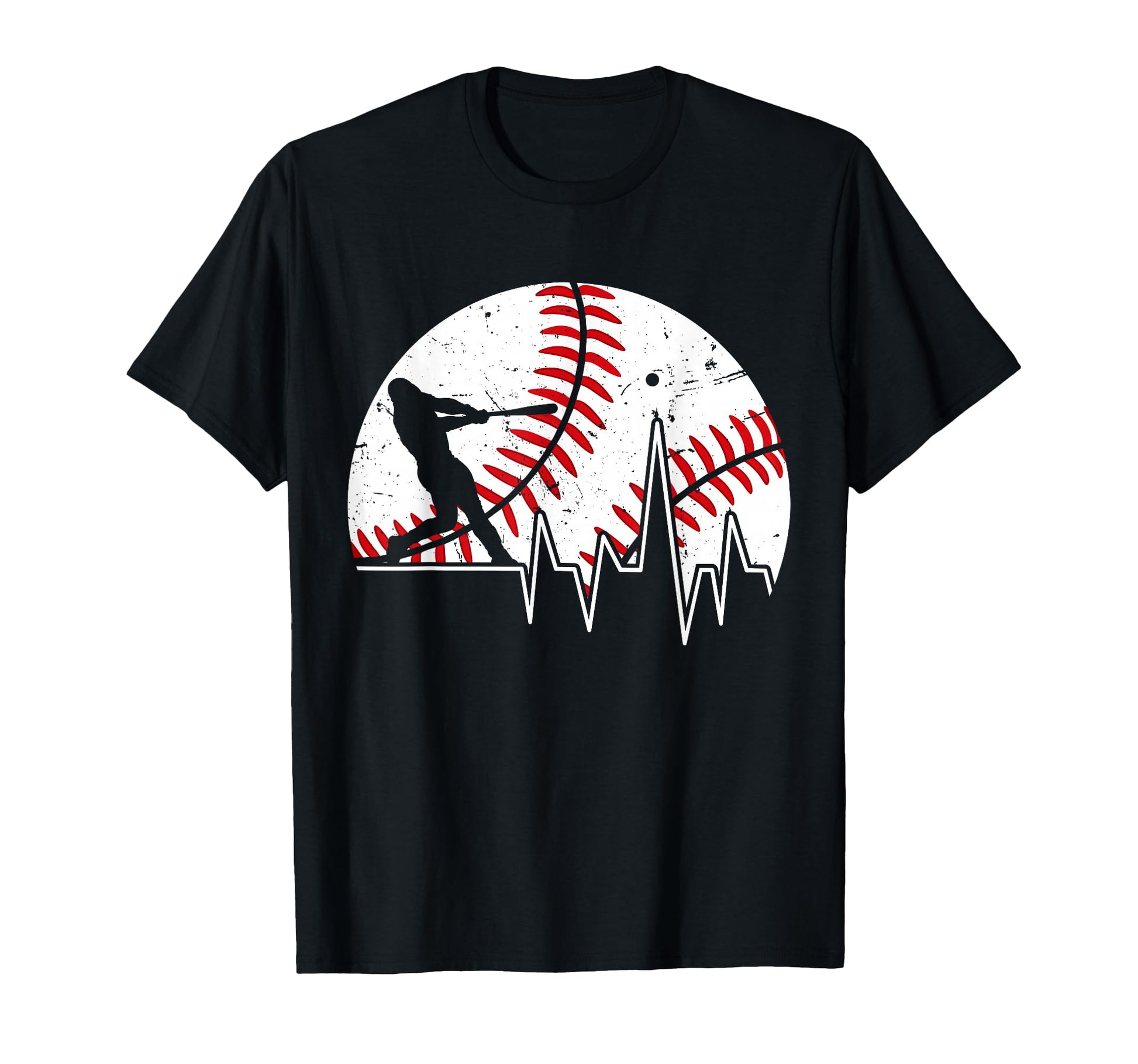 Funny Baseball Heartbeat Baseball T-Shirt - Unique Graphic for Adults - T-Shirt, Sweatshirt, Hoodie