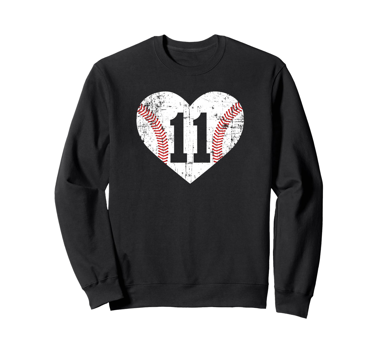 Baseball 11 Jersey Number Sweatshirt - Custom Art Print Unisex - T-Shirt, Sweatshirt, Hoodie