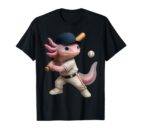 Axolotl Baseball T-Shirt - Unique Graphic for Adults - T-Shirt, Sweatshirt, Hoodie