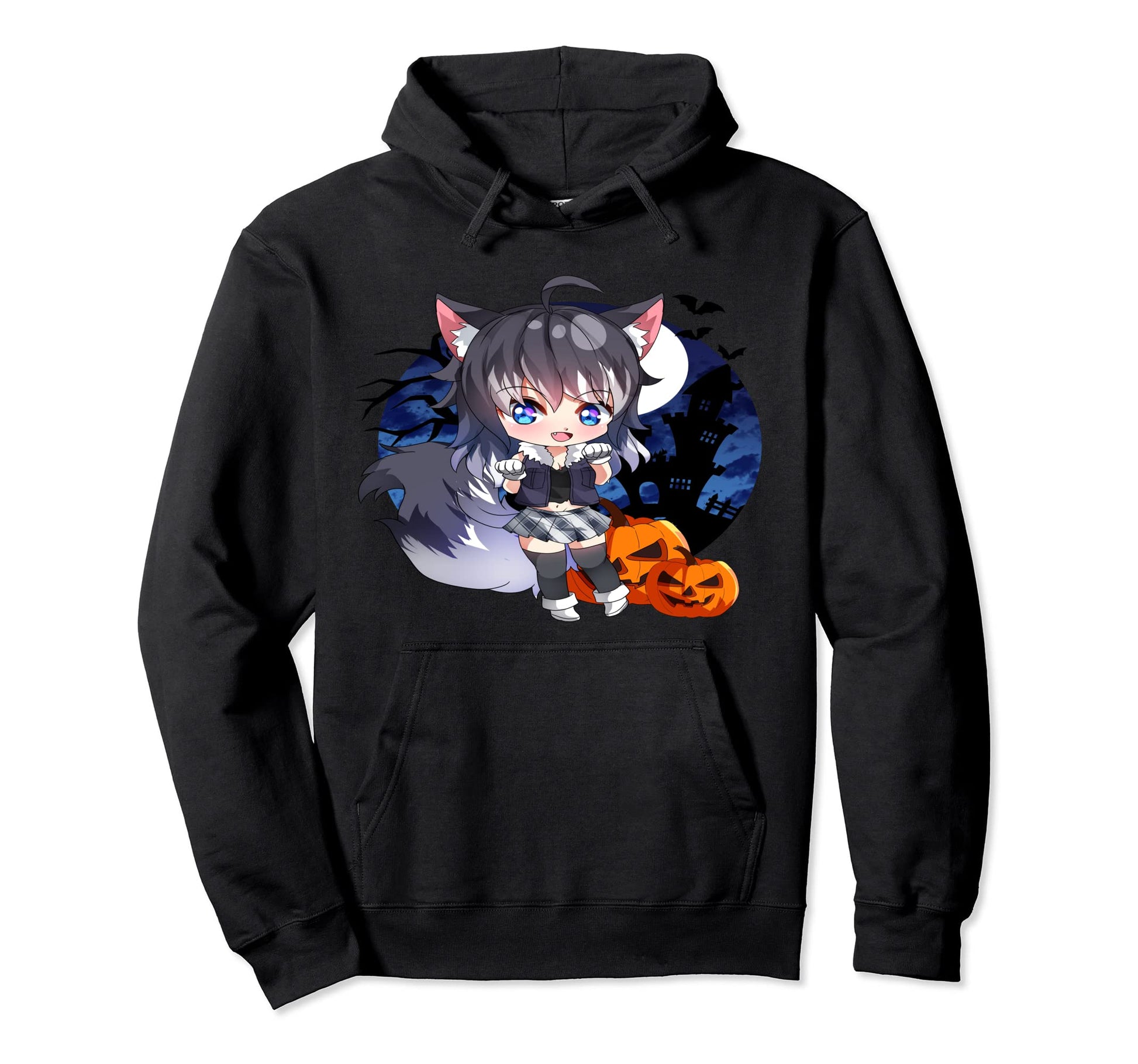 Halloween Chibi Anime Sexy Pinup Hoodie - Novelty Apparel Men Women - T-Shirt, Sweatshirt, Hoodie