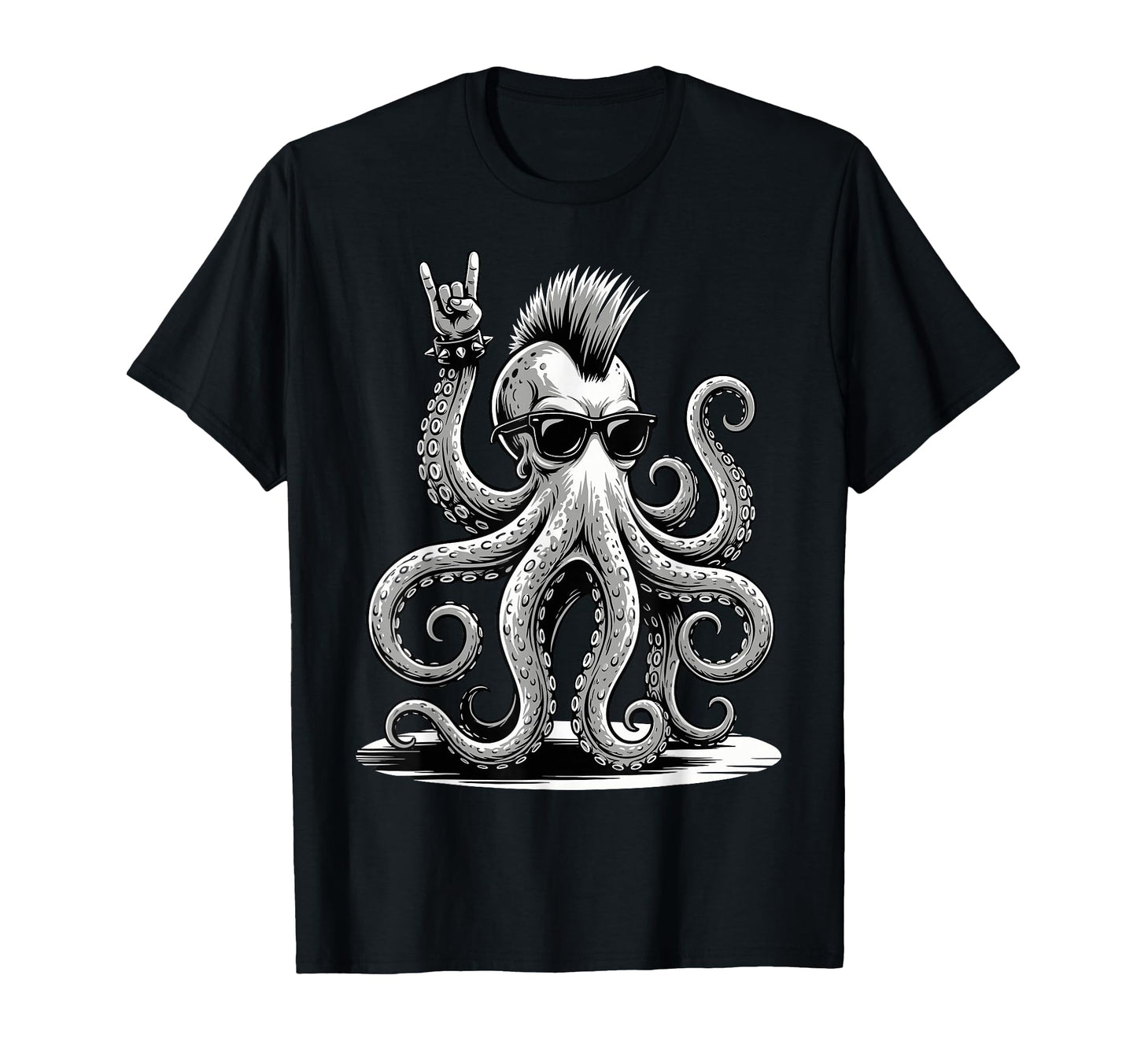 Funny Octopus Loving Rock And Roll T-Shirt - Trendy Graphic for Adults - T-Shirt, Sweatshirt, Hoodie