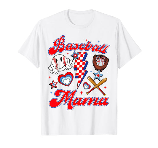 Baseball Coquette Bow Cheer Mom Mama T-Shirt - Fun Novelty Design Unisex - T-Shirt, Sweatshirt, Hoodie