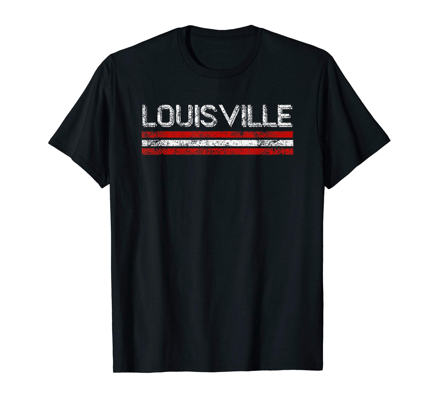 Louisville Kentucky Weathered Stripe T-Shirt - Trendy Graphic Unisex - T-Shirt, Sweatshirt, Hoodie