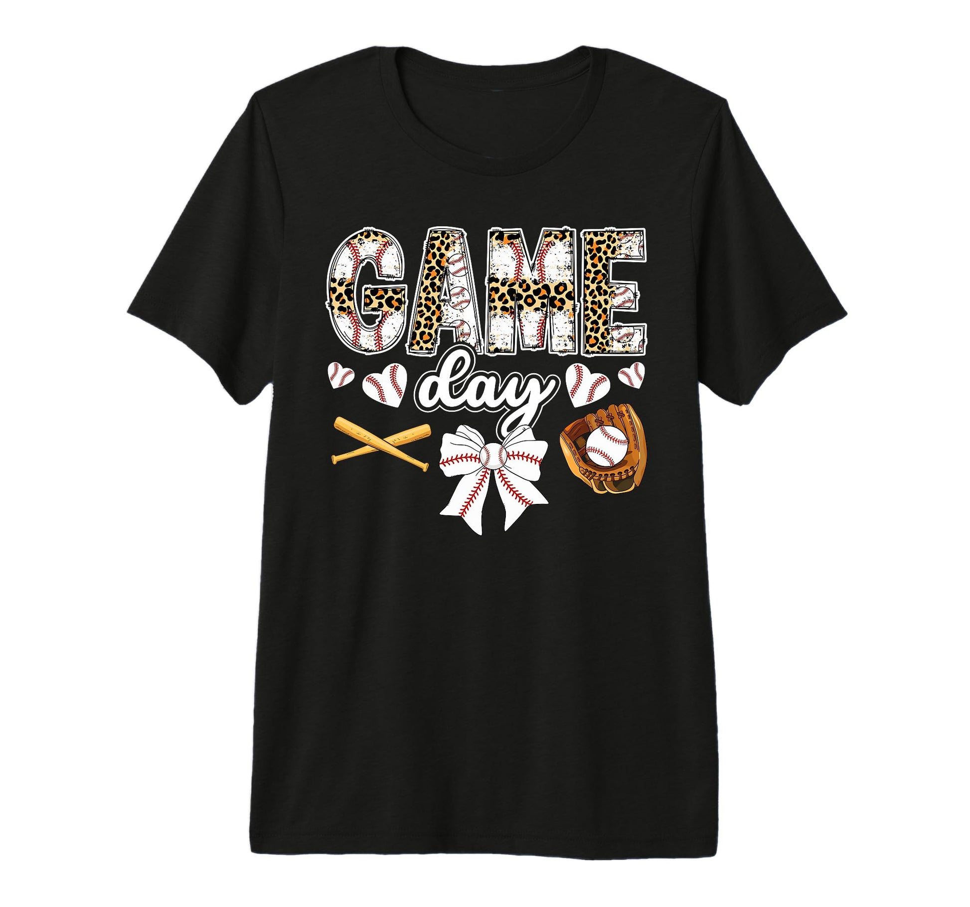 Game Day Baseball Coquette Baseball Game T-Shirt - Graphic Print Unisex - T-Shirt, Sweatshirt, Hoodie