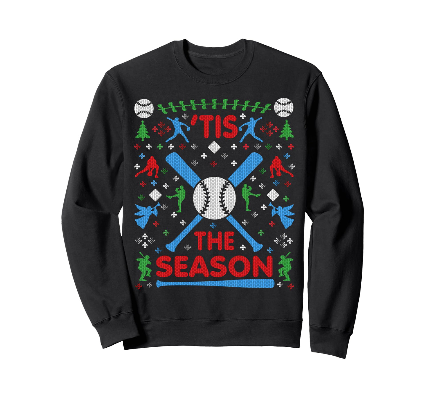 Funny Baseball Season Ugly Party Sweatshirt - Unique Graphic Men Women - T-Shirt, Sweatshirt, Hoodie