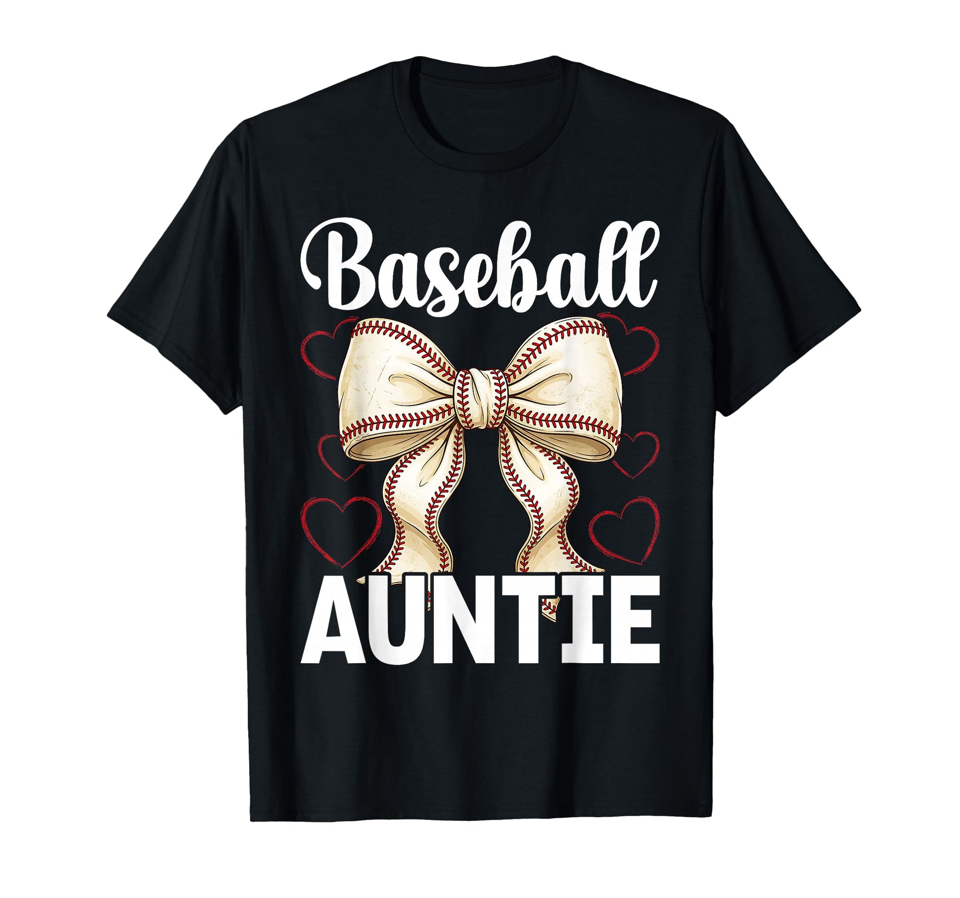 Baseball Auntie Coquette Bow Game T-Shirt - Aesthetic Graphic for Adults - T-Shirt, Sweatshirt, Hoodie