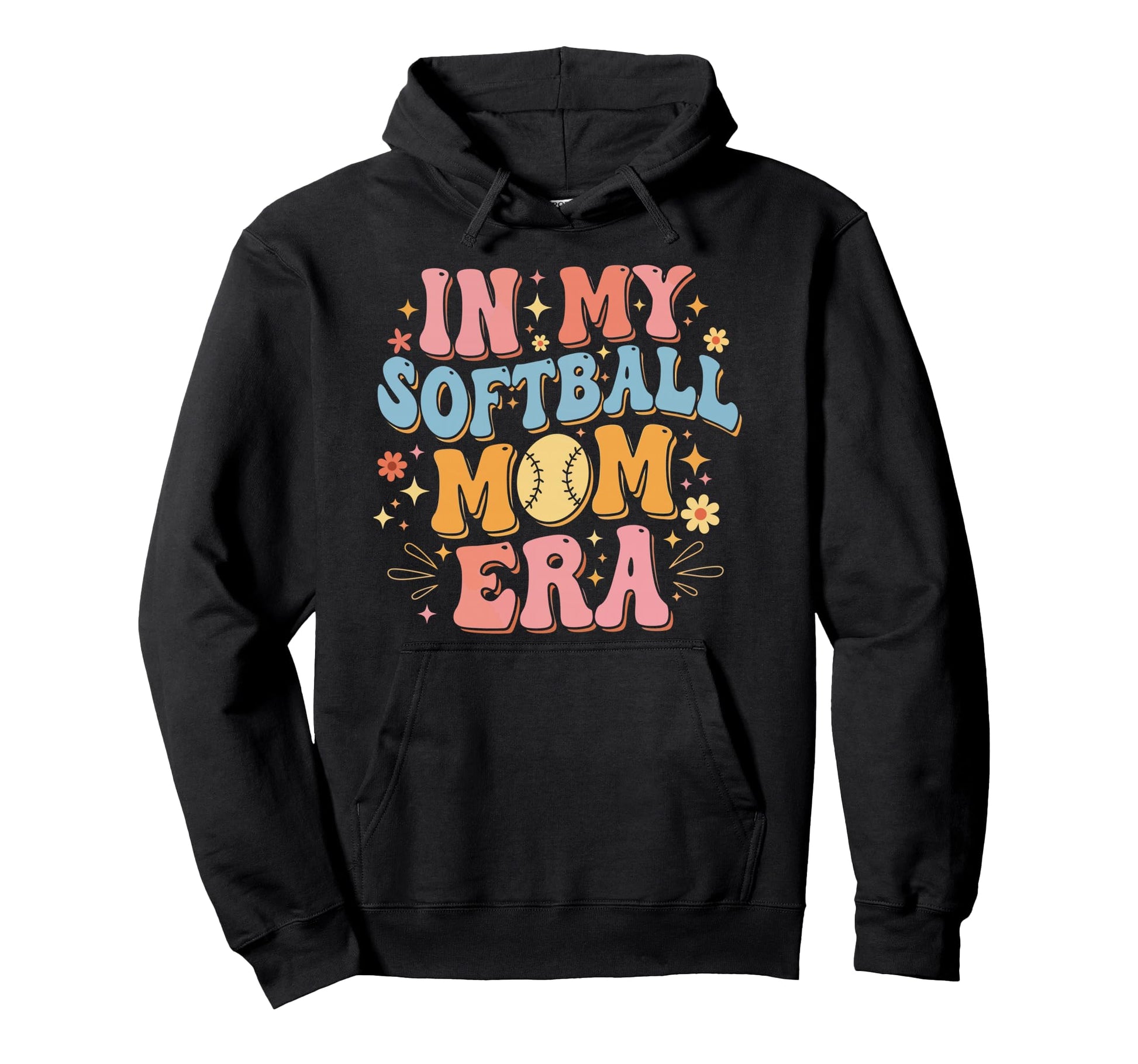 My Softball Mom Era Softball Mama Hoodie - Casual Everyday Wear Unisex - T-Shirt, Sweatshirt, Hoodie