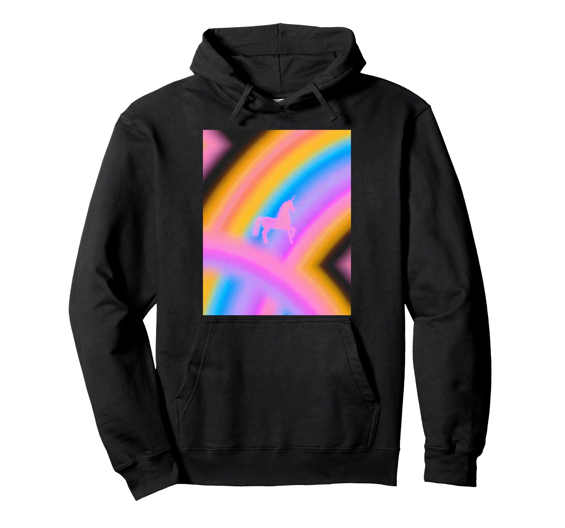 Unicorn Rainbow Aesthetic Nostalgic Aura Hoodie - Custom Art Print Unisex - T-Shirt, Sweatshirt, Hoodie