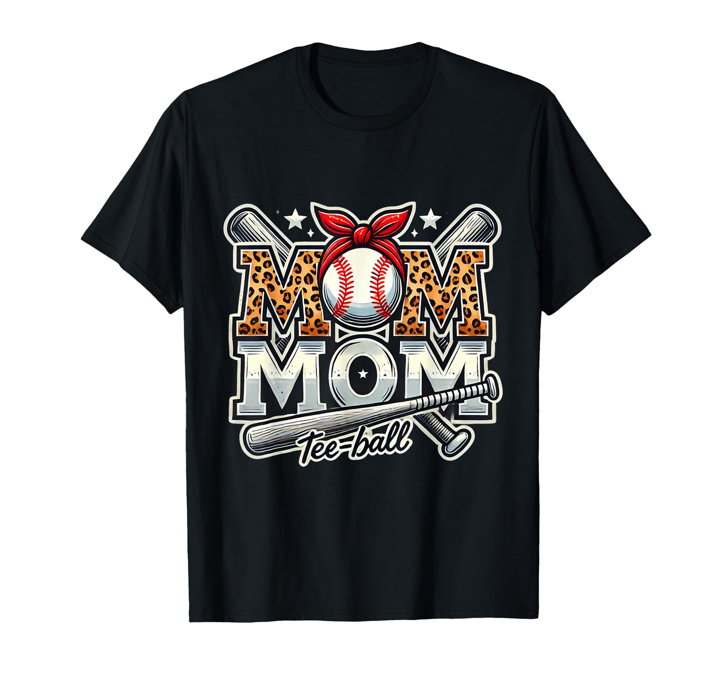 Ball Mom Leopard Softball T-Shirt - Custom Art Print Men Women - T-Shirt, Sweatshirt, Hoodie