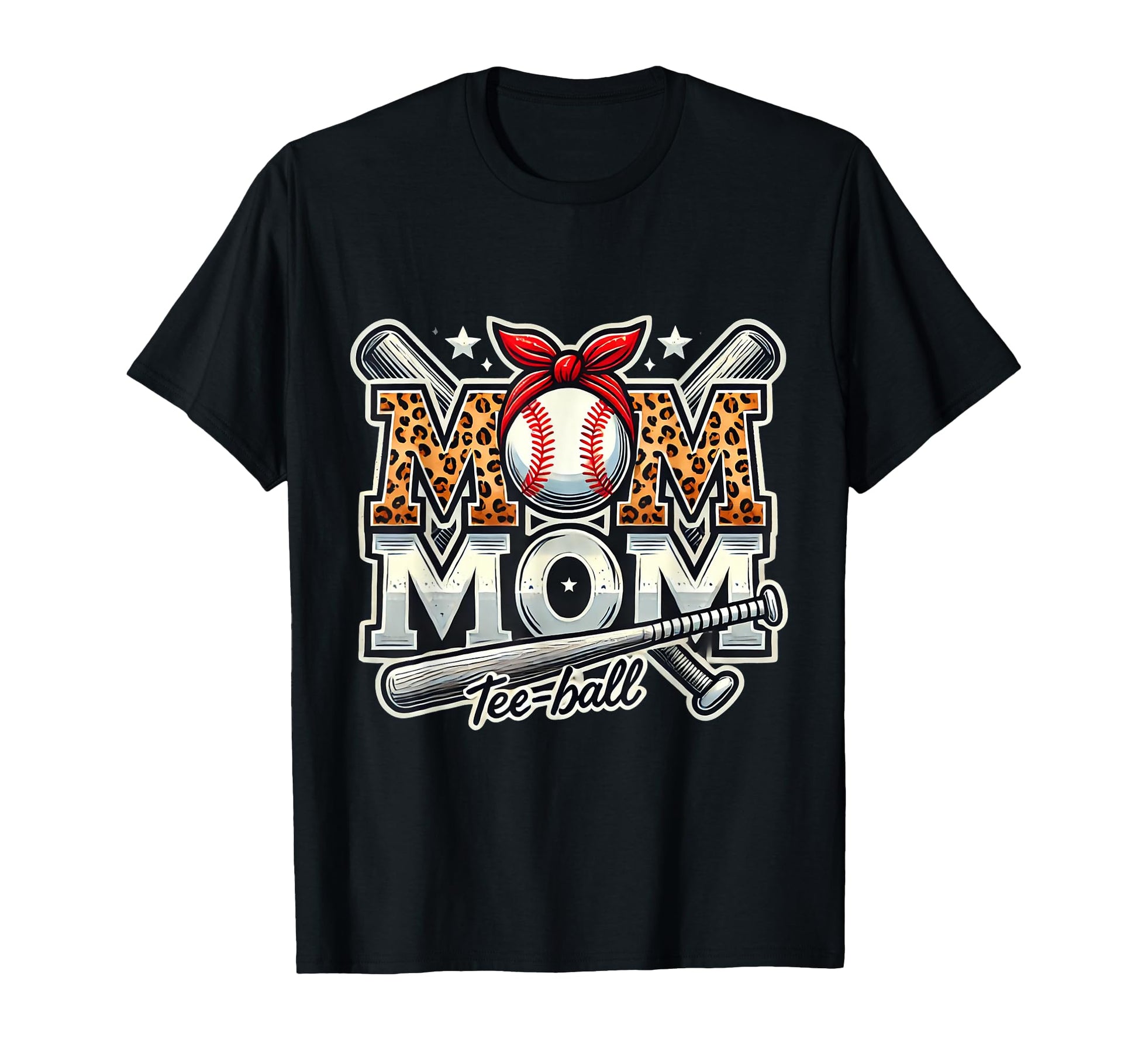 Ball Mom Leopard Softball T-Shirt - Custom Art Print Men Women - T-Shirt, Sweatshirt, Hoodie