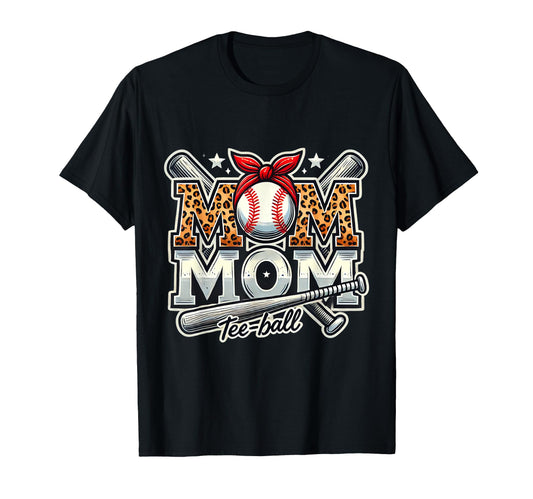 Ball Mom Leopard Softball T-Shirt - Custom Art Print Men Women - T-Shirt, Sweatshirt, Hoodie