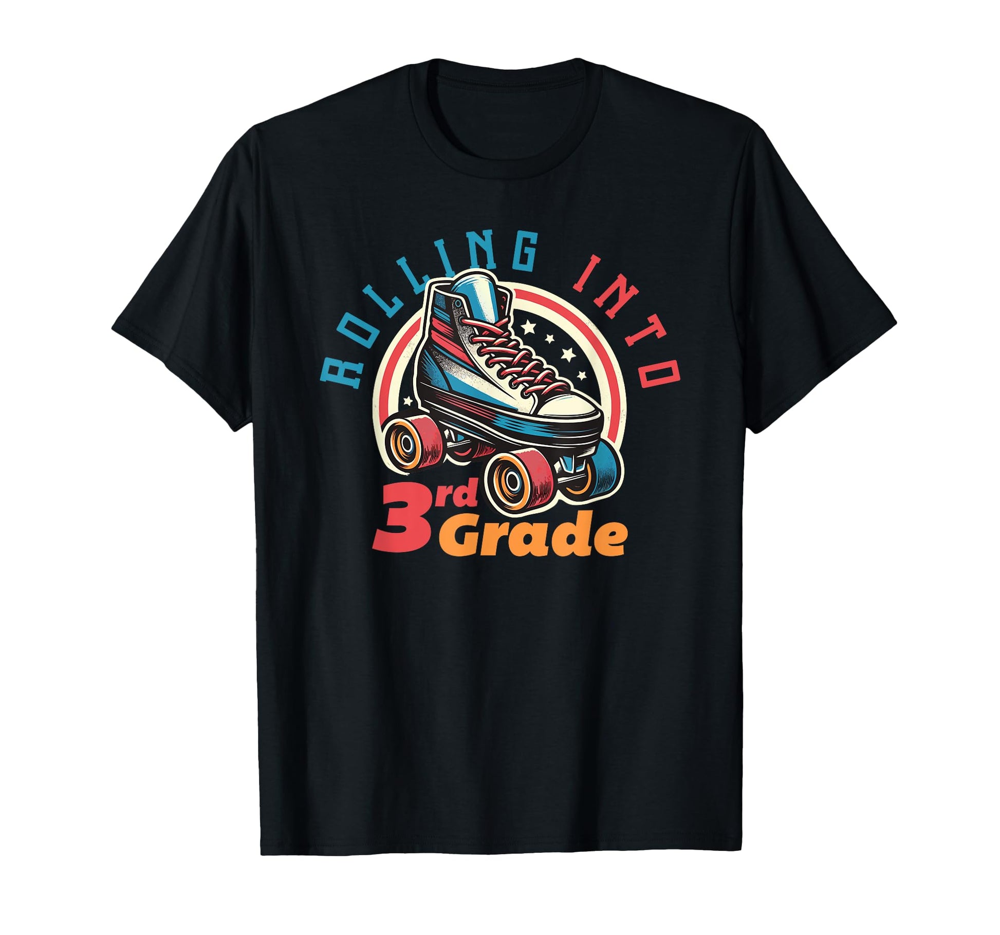 Rolling Into 3Rd Grade Roller Skate T-Shirt - Minimalist Print Men Women - T-Shirt, Sweatshirt, Hoodie