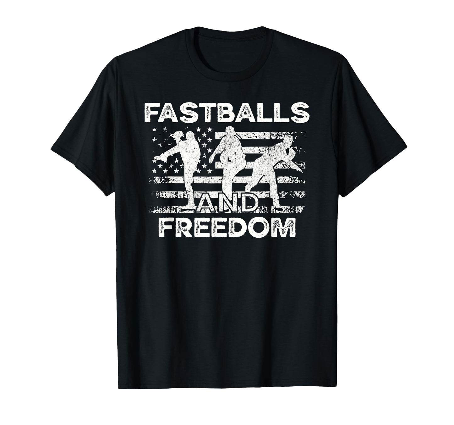 Fastballs And Freedom Baseball Usa T-Shirt - Streetwear Style Men Women - T-Shirt, Sweatshirt, Hoodie