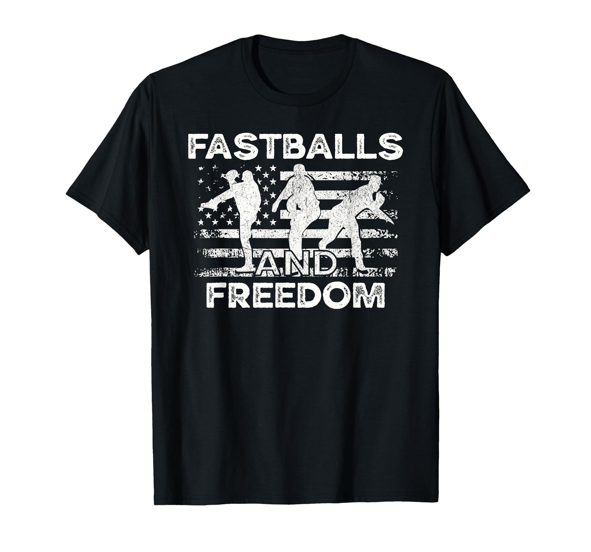 Fastballs And Freedom Baseball Usa T-Shirt - Streetwear Style Men Women - T-Shirt, Sweatshirt, Hoodie