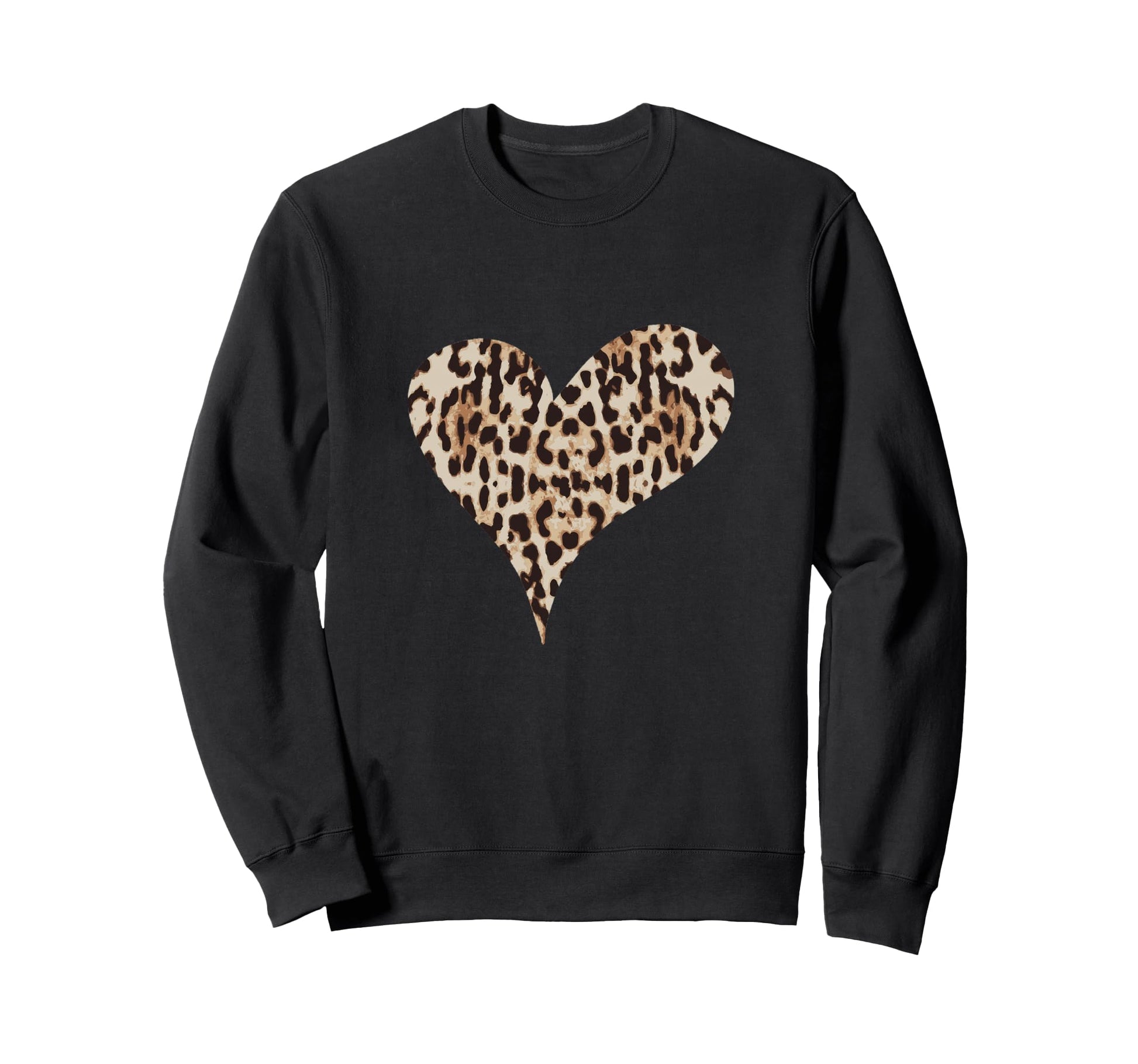 Cheetah Leopard Animal Heart Sweatshirt - Novelty Apparel for Adults - T-Shirt, Sweatshirt, Hoodie