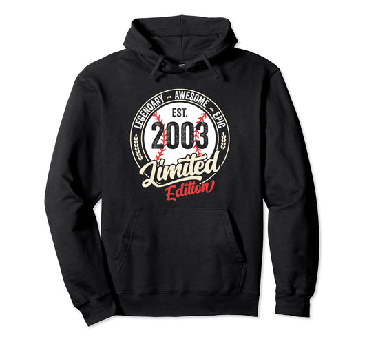 20 Years Old Bday 2003 20Th Birthday Hoodie - Unique Graphic for Adults - T-Shirt, Sweatshirt, Hoodie