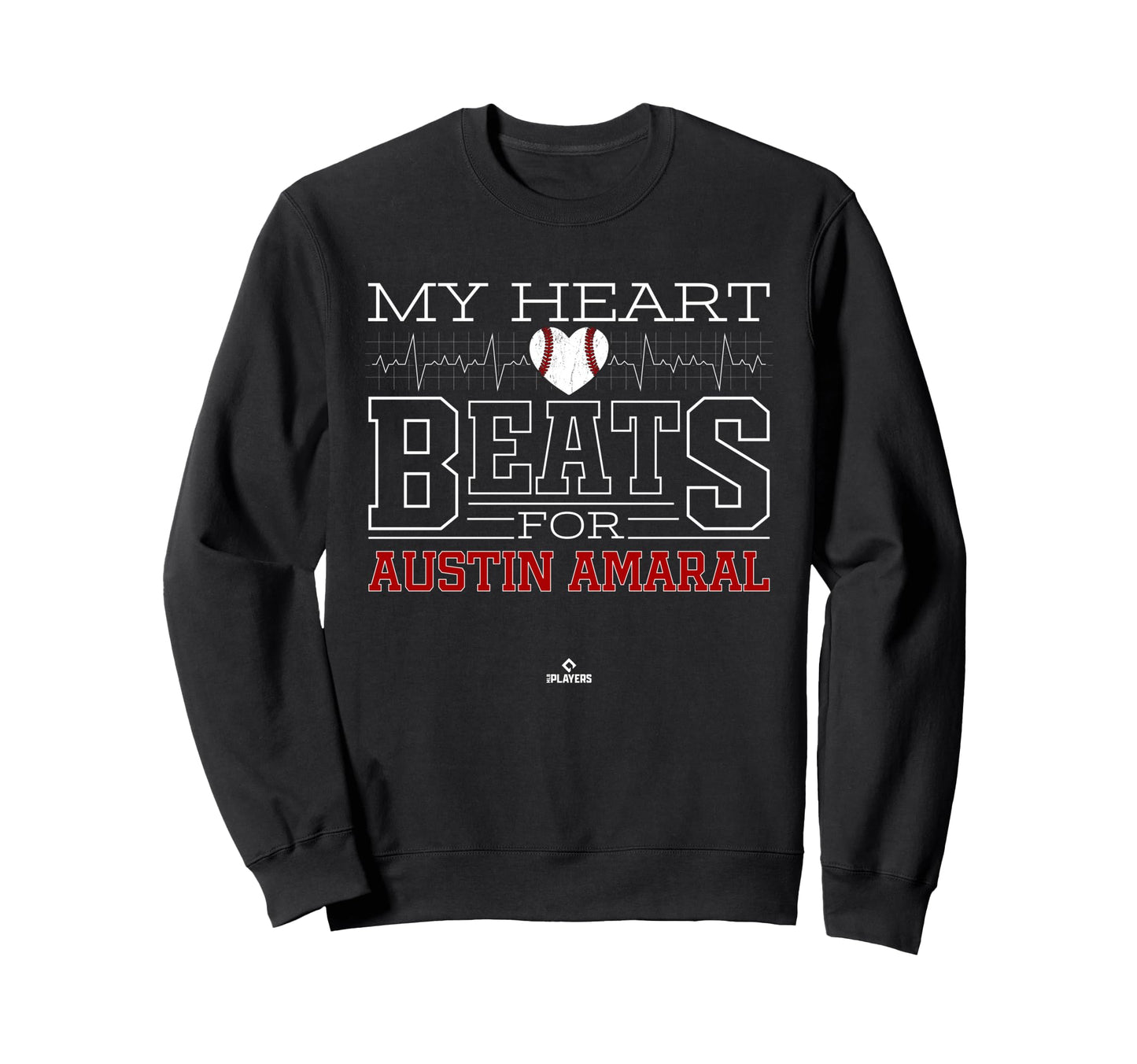 My Heart Beats Austin Amaral Sweatshirt - Minimalist Print for Adults - T-Shirt, Sweatshirt, Hoodie