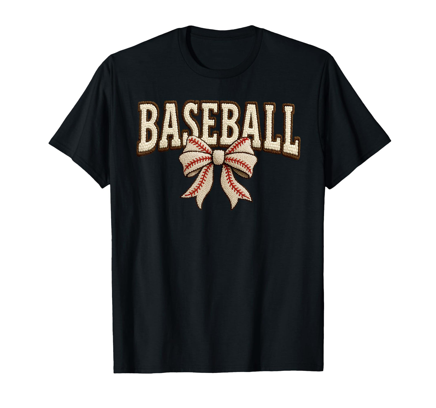 Baseball Coquette Bow Crochet Game Day T-Shirt - Unique Graphic Men Women - T-Shirt, Sweatshirt, Hoodie