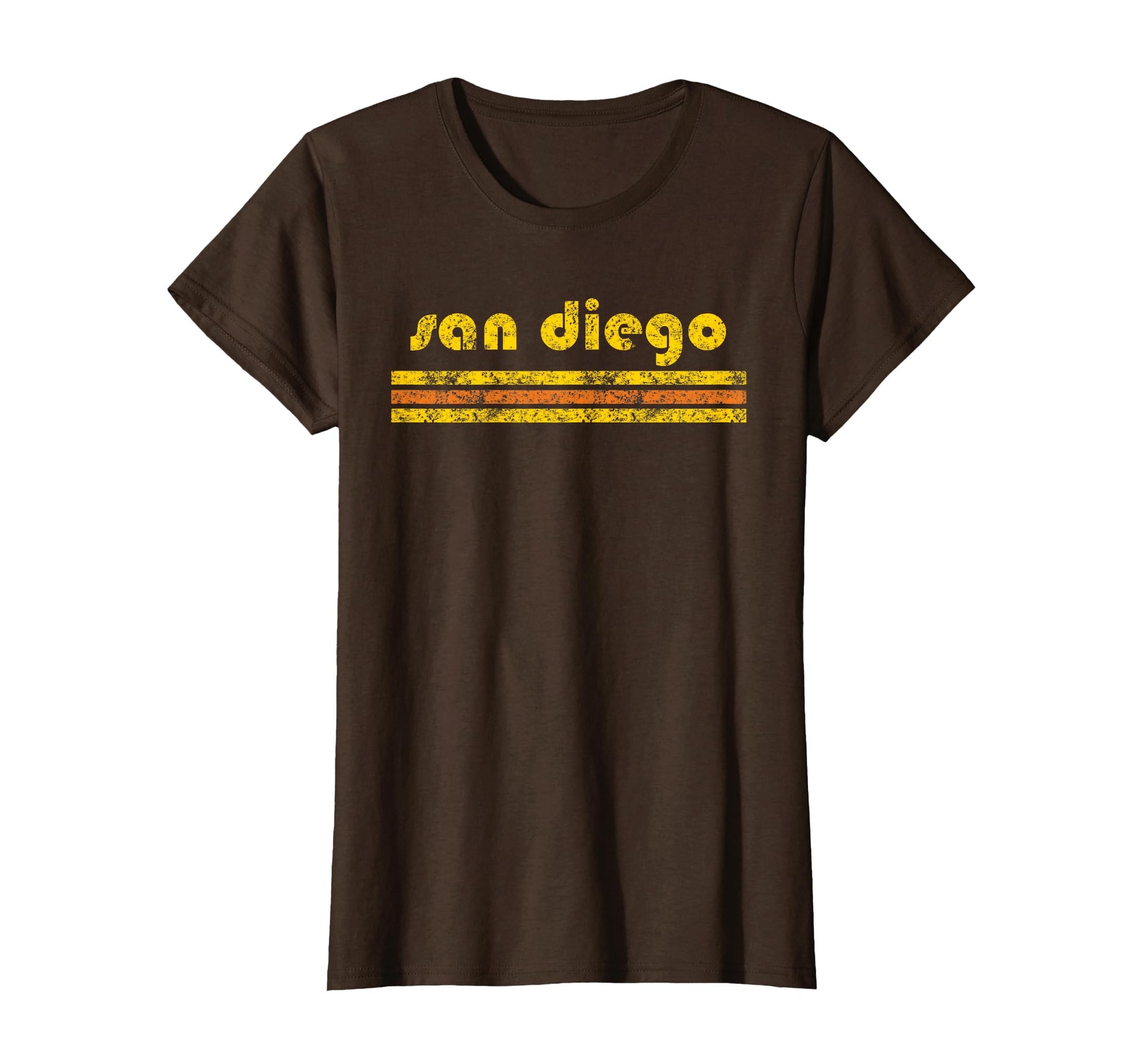 San Diego Three Stripe Weathered T-Shirt - Graphic Print Unisex - T-Shirt, Sweatshirt, Hoodie