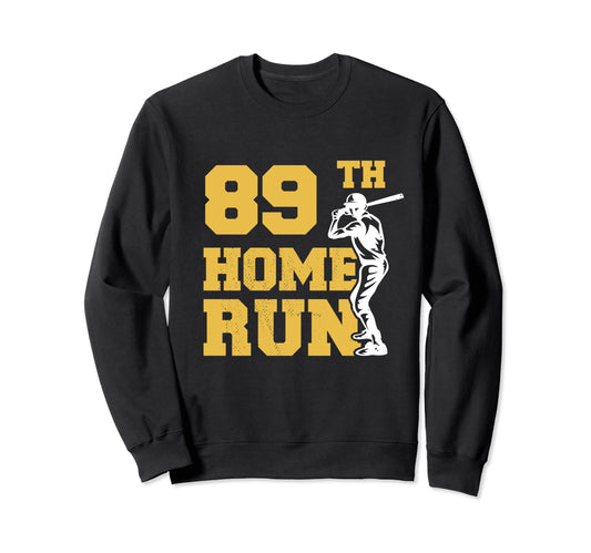 89Th Home Run Baseball Funny 89Th Sweatshirt - Minimalist Print Unisex - T-Shirt, Sweatshirt, Hoodie
