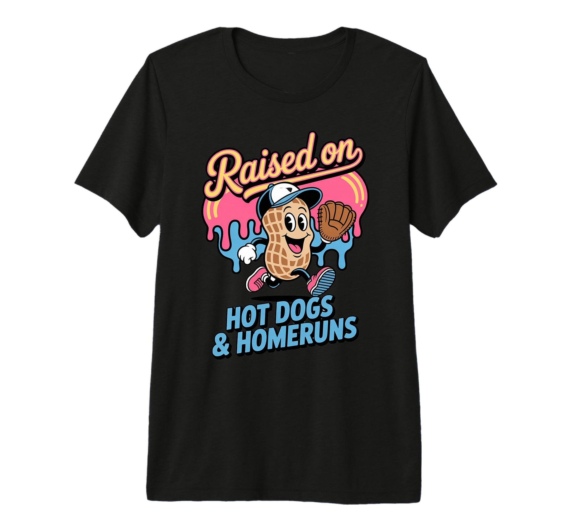 Raised Hot Dogs Homeruns Ice Cream T-Shirt - Streetwear Style Men Women - T-Shirt, Sweatshirt, Hoodie