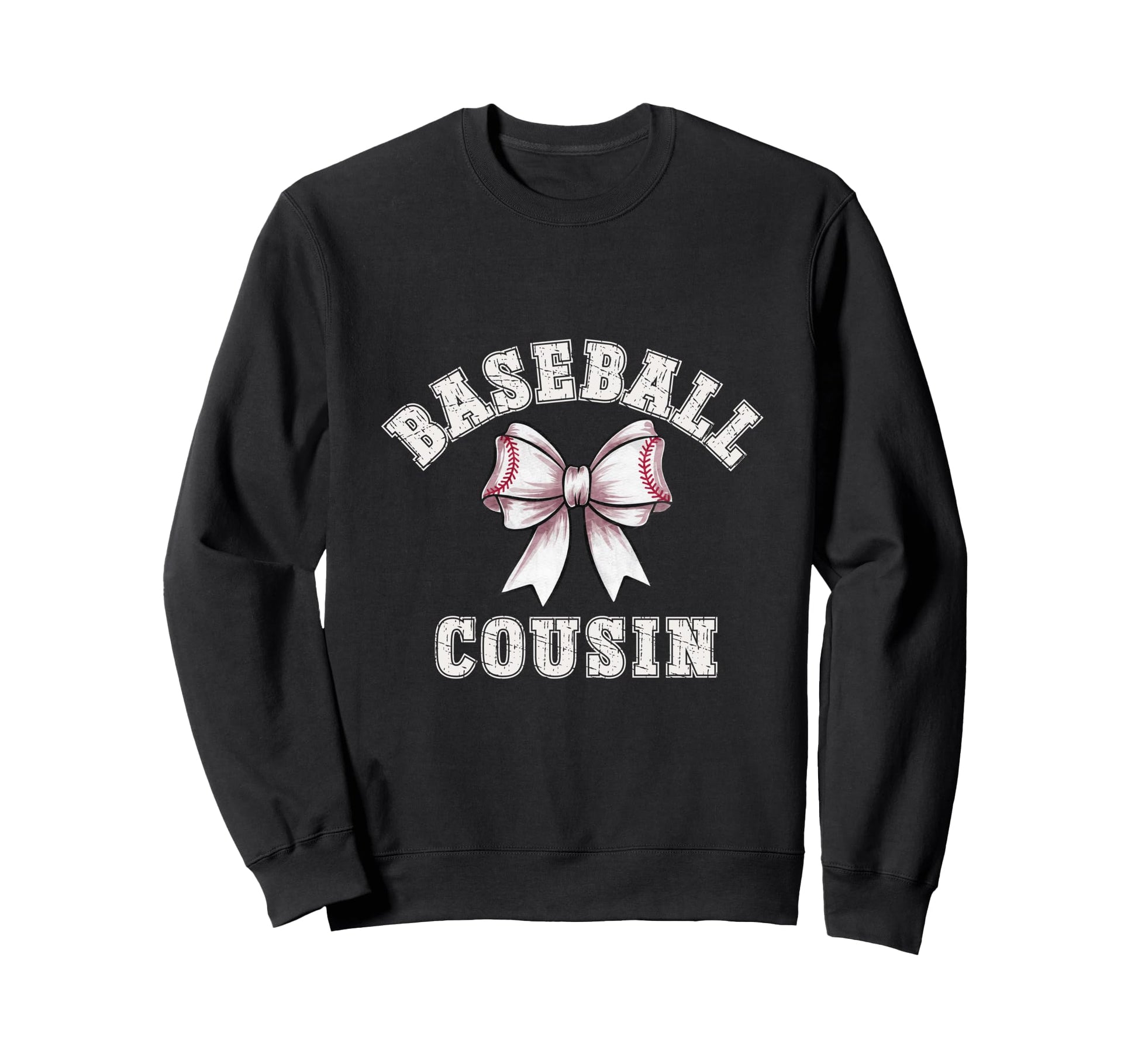 Coquette Baseball Cousin Bow Game Day Sweatshirt - Trendy Graphic Unisex - T-Shirt, Sweatshirt, Hoodie