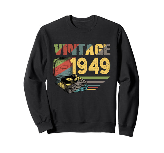 1949 71St Record Players Lover Sweatshirt - Minimalist Print for Adults - T-Shirt, Sweatshirt, Hoodie