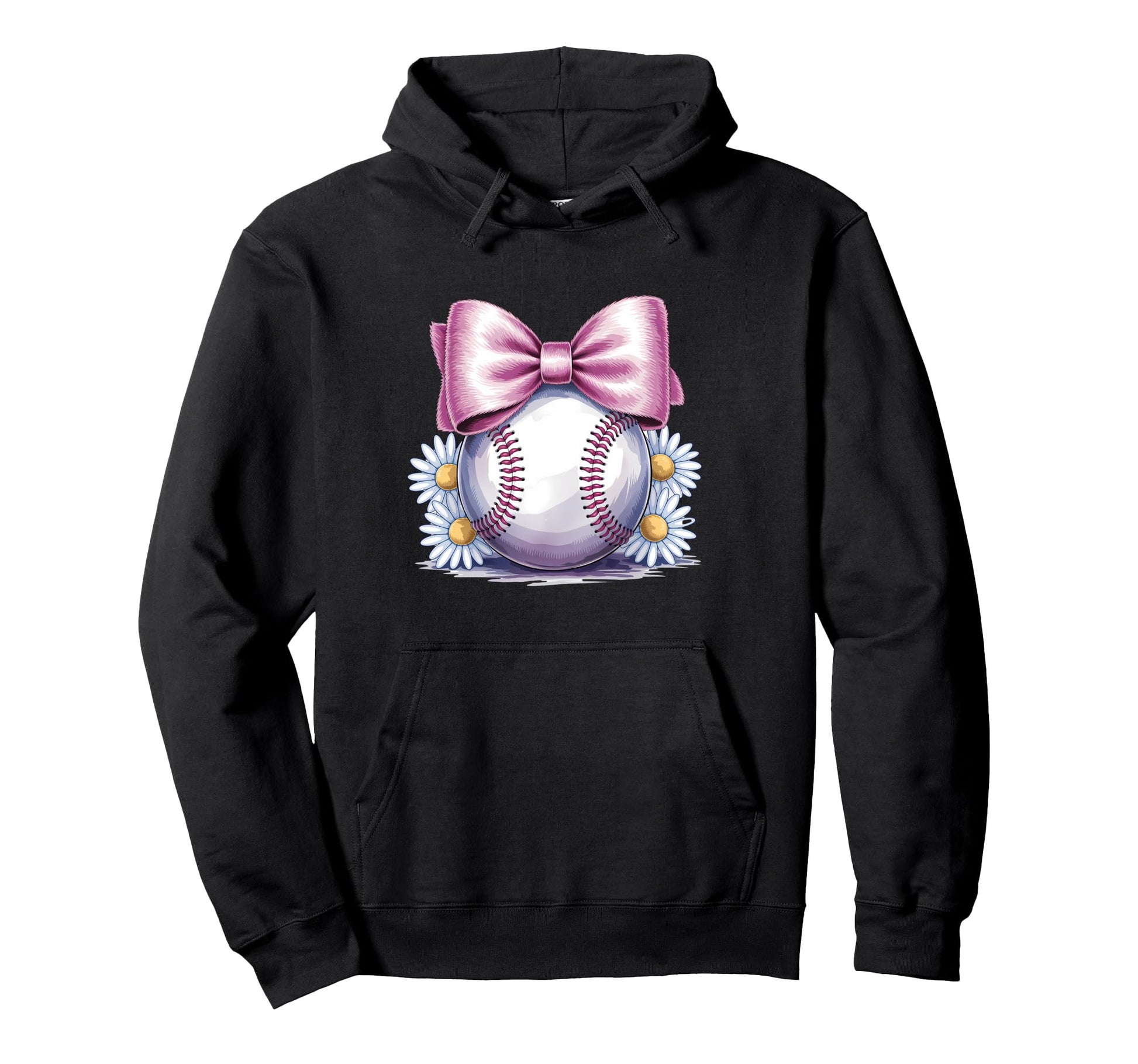 Baseball Coquette Bow Baseball Player Hoodie - Aesthetic Graphic for Adults - T-Shirt, Sweatshirt, Hoodie