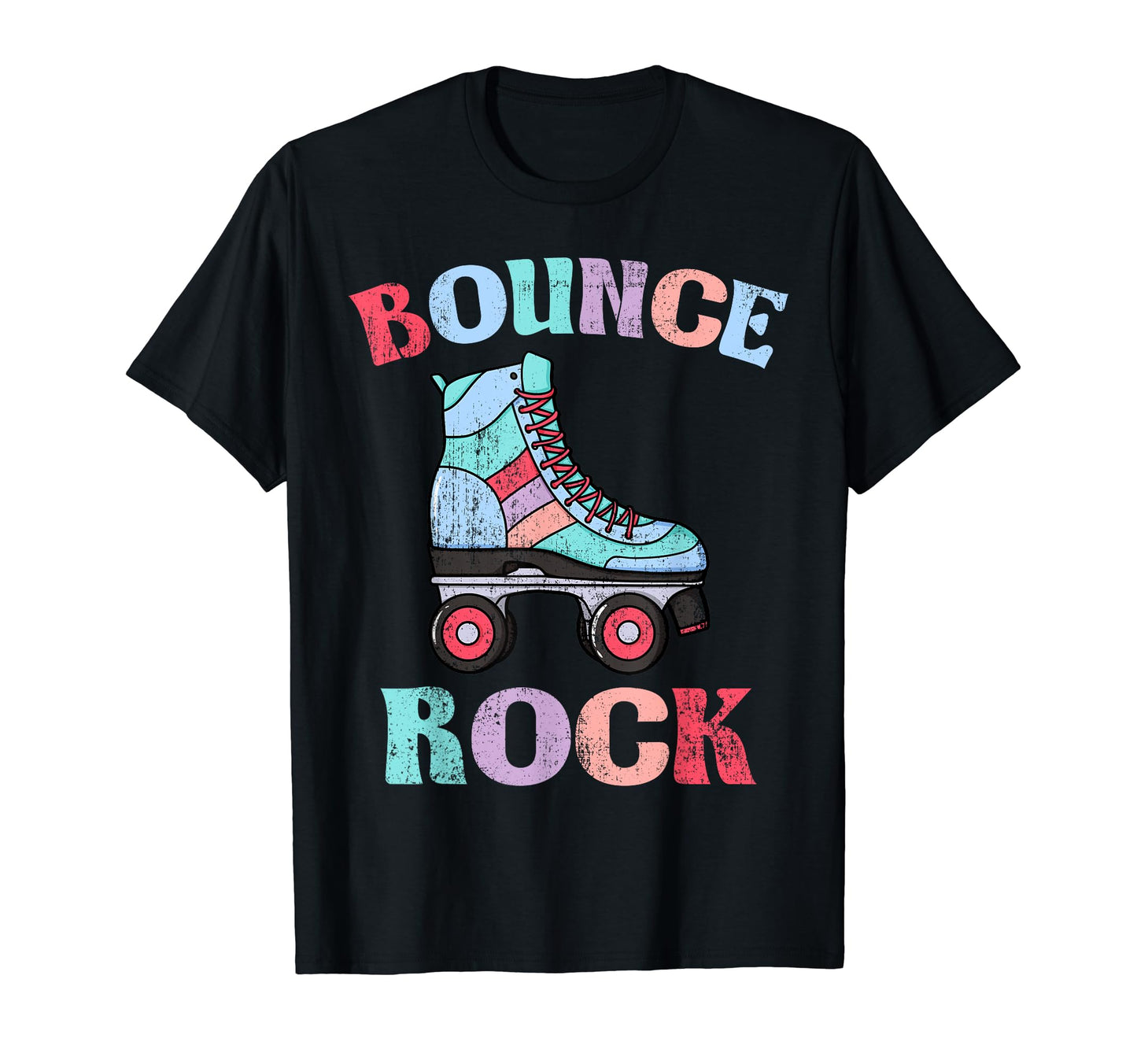 Bounce Rock Skaters Roller Skate Old T-Shirt - Trendy Graphic Men Women - T-Shirt, Sweatshirt, Hoodie