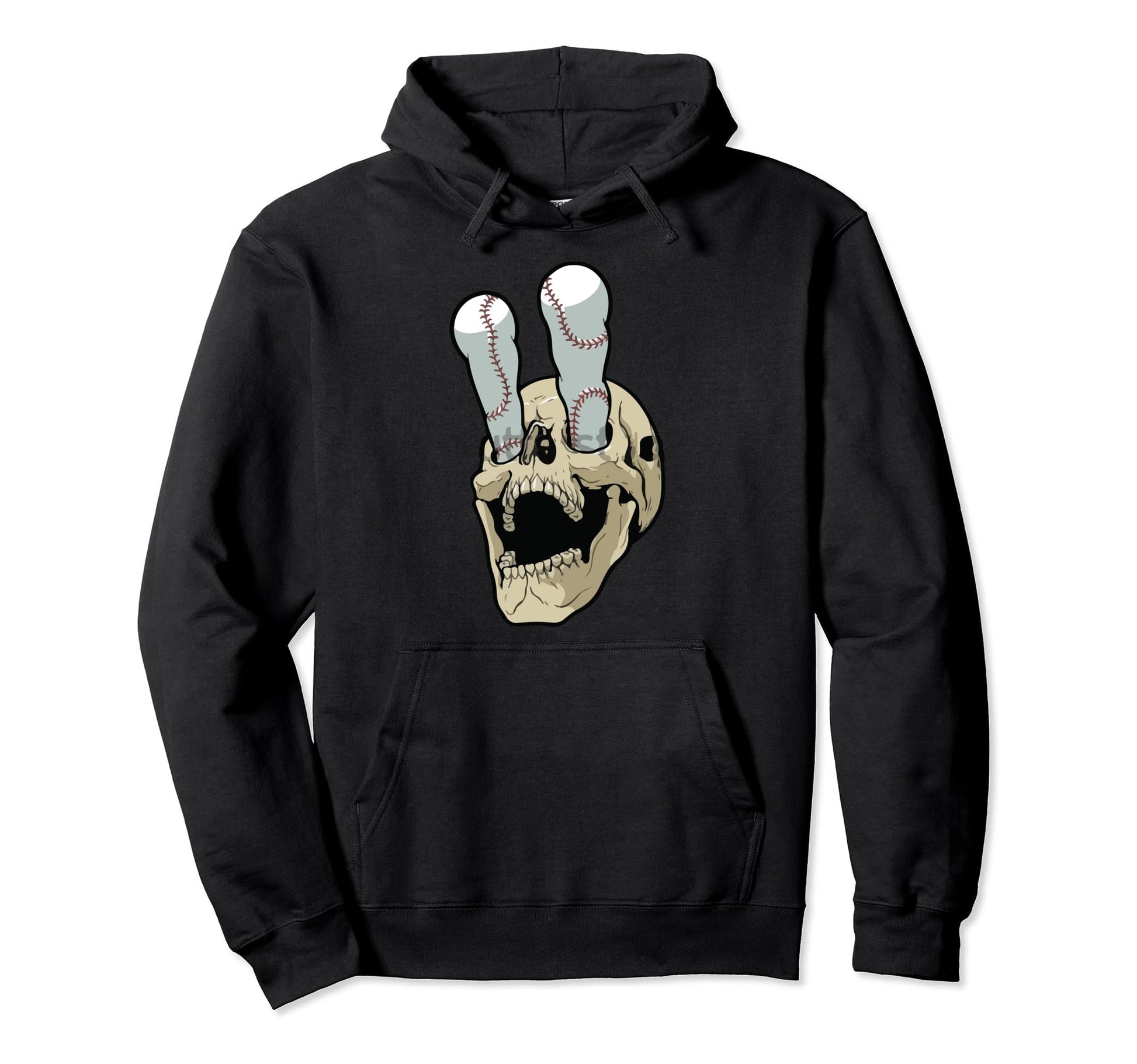 Baseball Skeleton Halloween Skull Hoodie - Aesthetic Graphic Men Women - T-Shirt, Sweatshirt, Hoodie