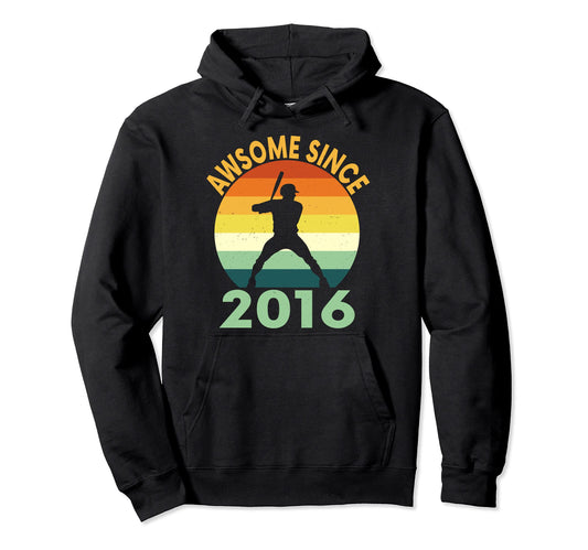 Awesome Since 2016 5Th Birthday Hoodie - Streetwear Style for Adults - T-Shirt, Sweatshirt, Hoodie