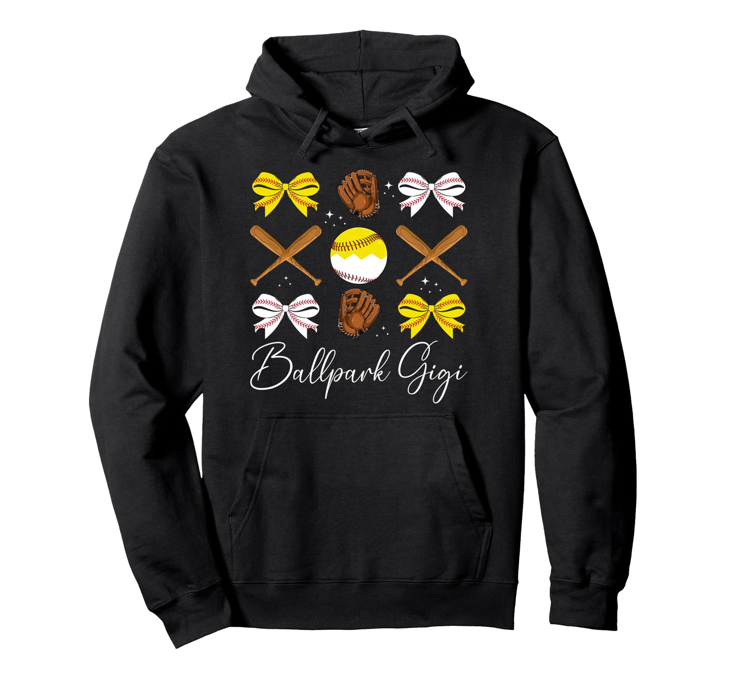 Ballpark Gigi Coquette Softball Baseball Hoodie - Minimalist Print Unisex - T-Shirt, Sweatshirt, Hoodie