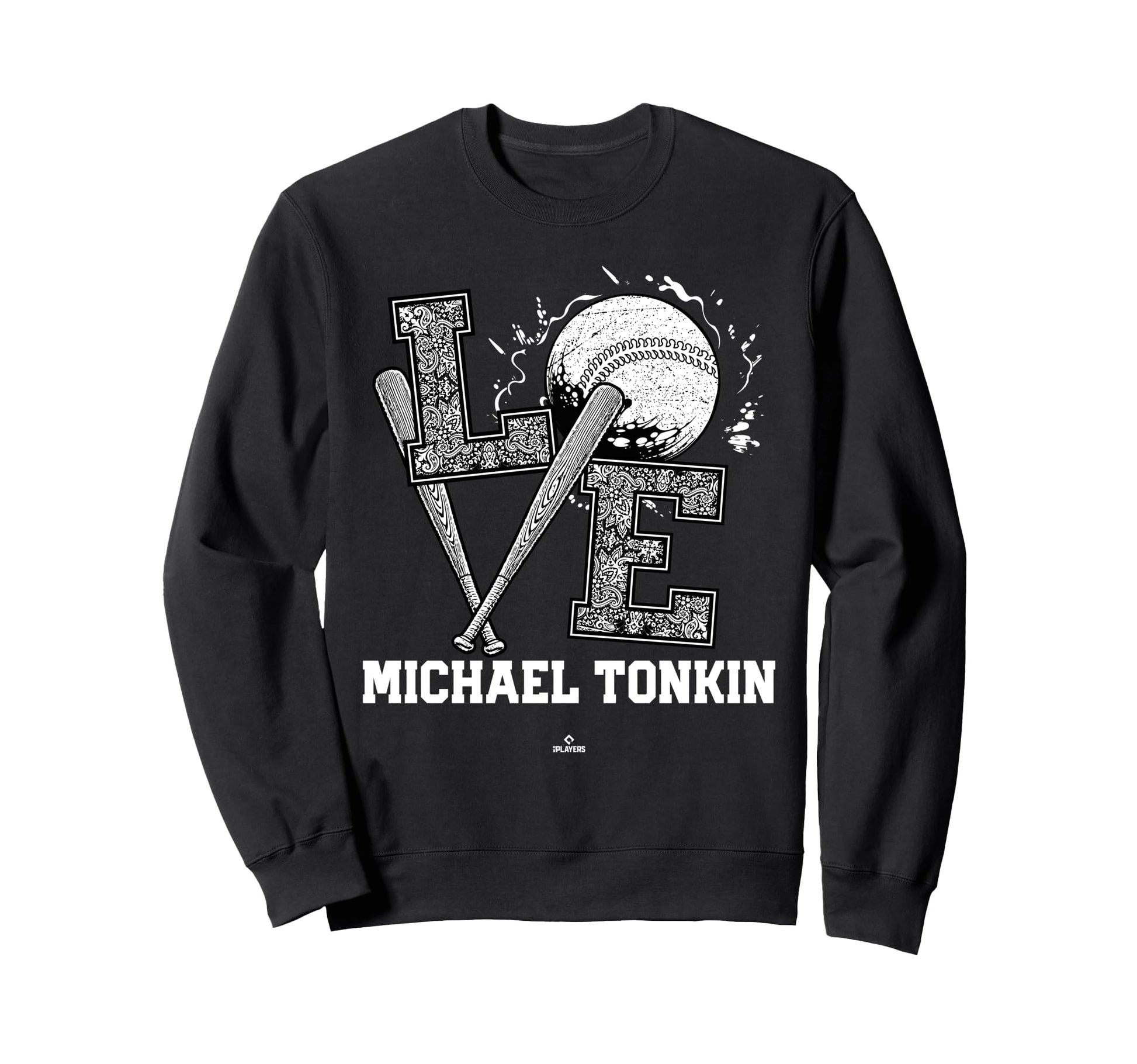 Distressed Baseball Love Michael Sweatshirt - Fun Novelty Design Men Women - T-Shirt, Sweatshirt, Hoodie