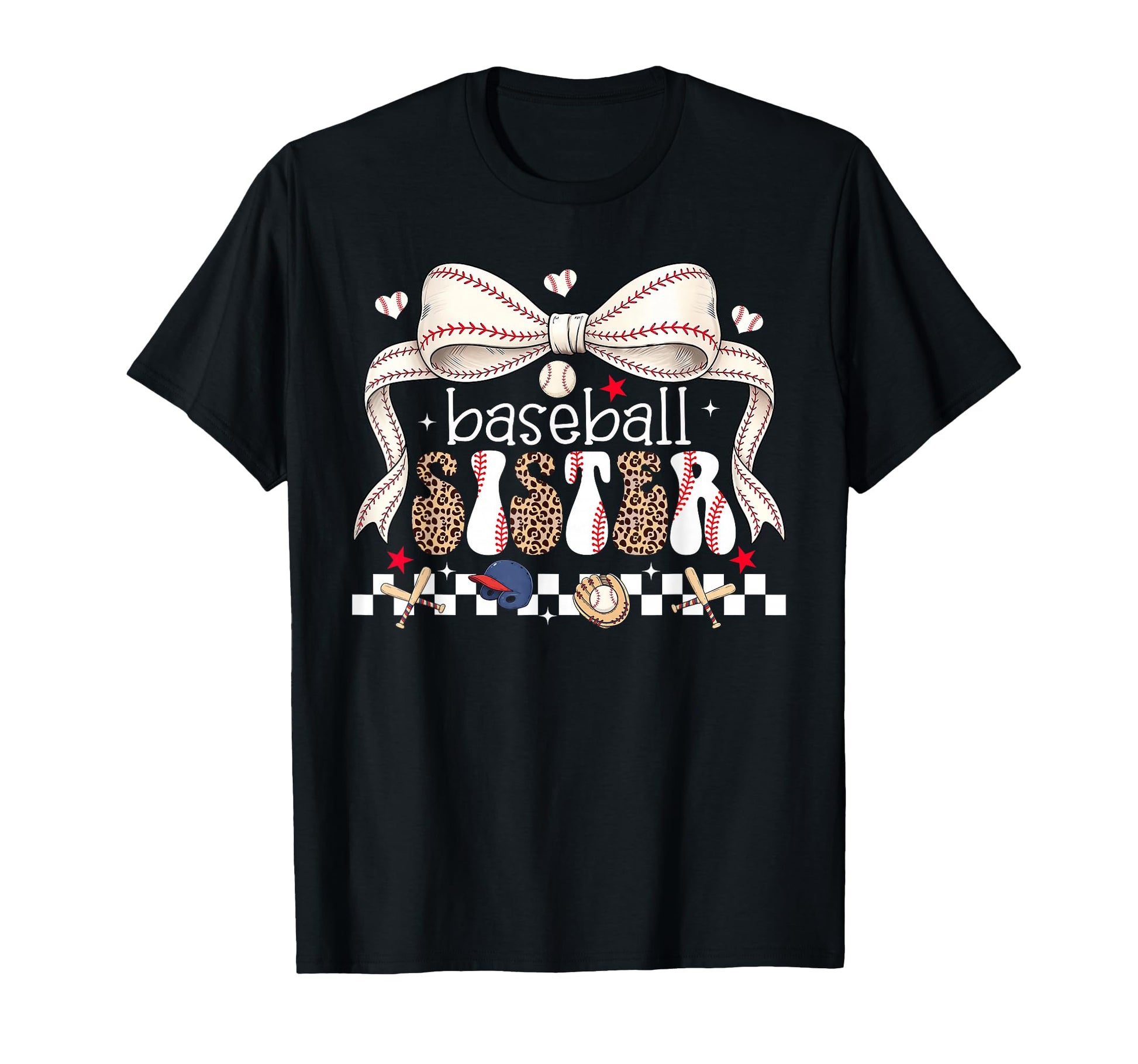 Baseball Sister Coquette Bow Baseball T-Shirt - Trendy Graphic Unisex - T-Shirt, Sweatshirt, Hoodie