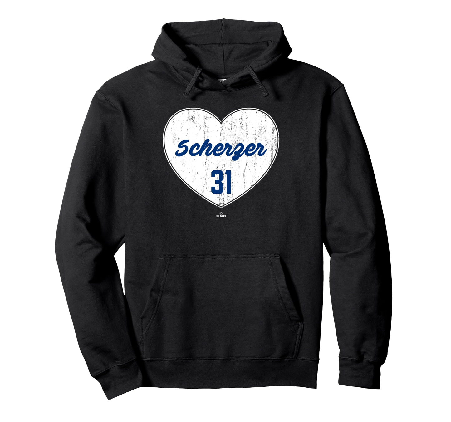 Distressed Heart Max Scherzer Texas Hoodie - Novelty Apparel for Adults - T-Shirt, Sweatshirt, Hoodie