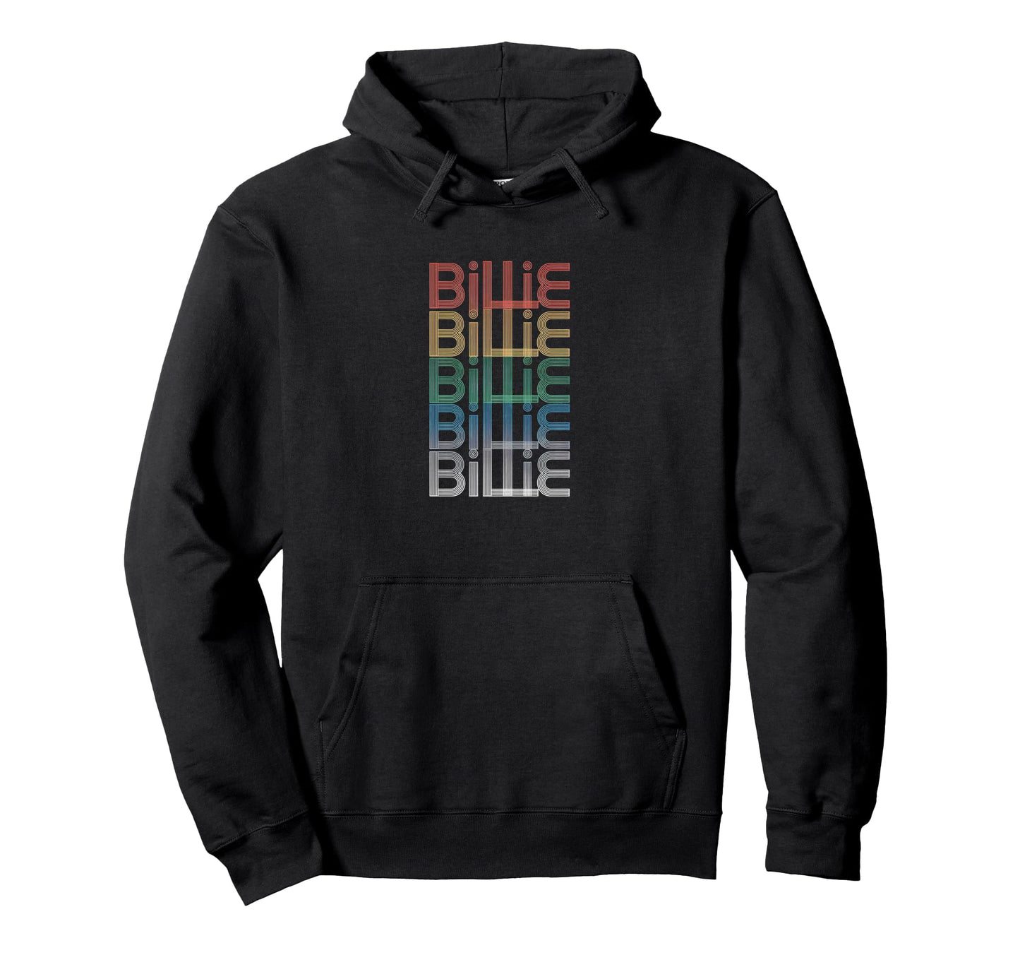 Billie Multicolor Typography Hoodie - Trendy Graphic for Adults - T-Shirt, Sweatshirt, Hoodie