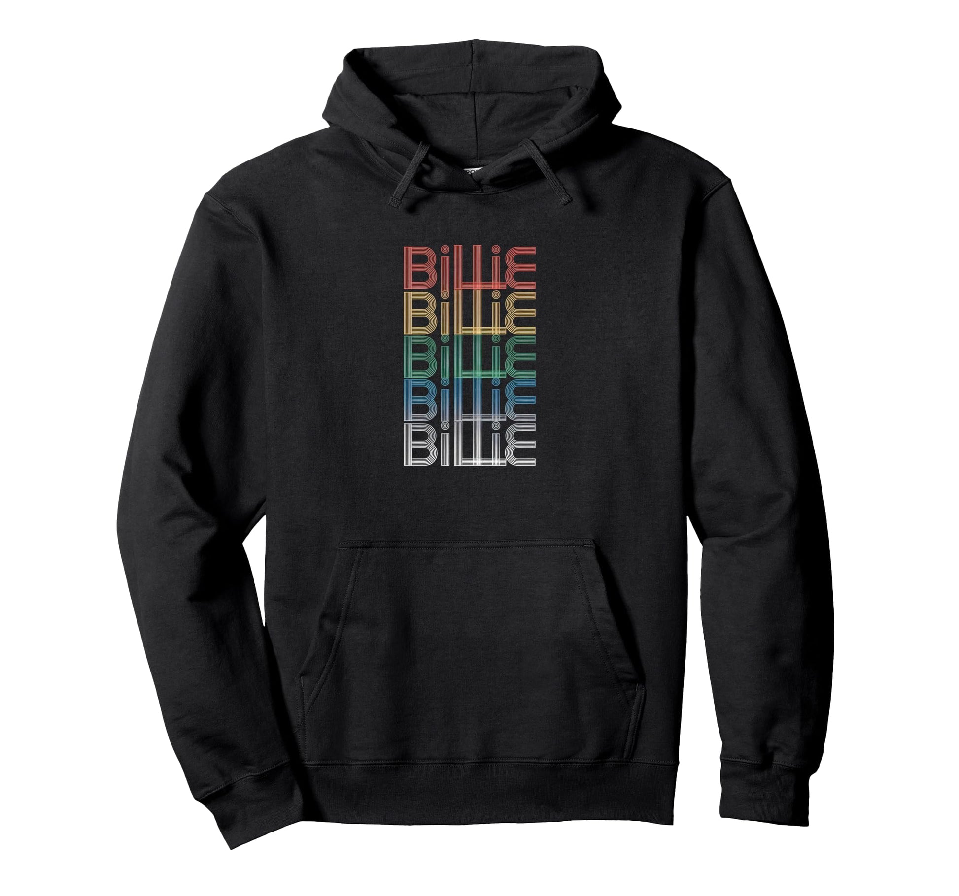 Billie Multicolor Typography Hoodie - Trendy Graphic for Adults - T-Shirt, Sweatshirt, Hoodie