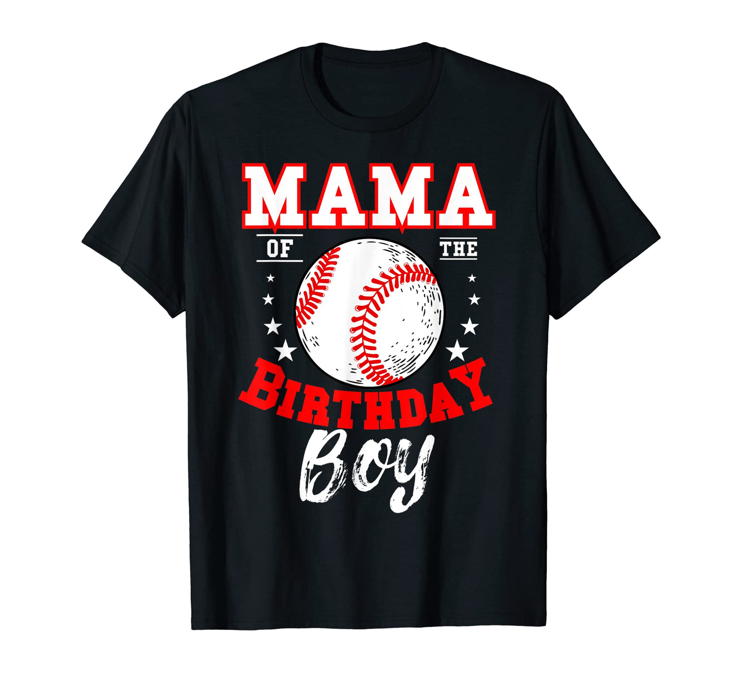 Mama Birthday Baseball Theme Bday T-Shirt - Trendy Graphic Men Women - T-Shirt, Sweatshirt, Hoodie