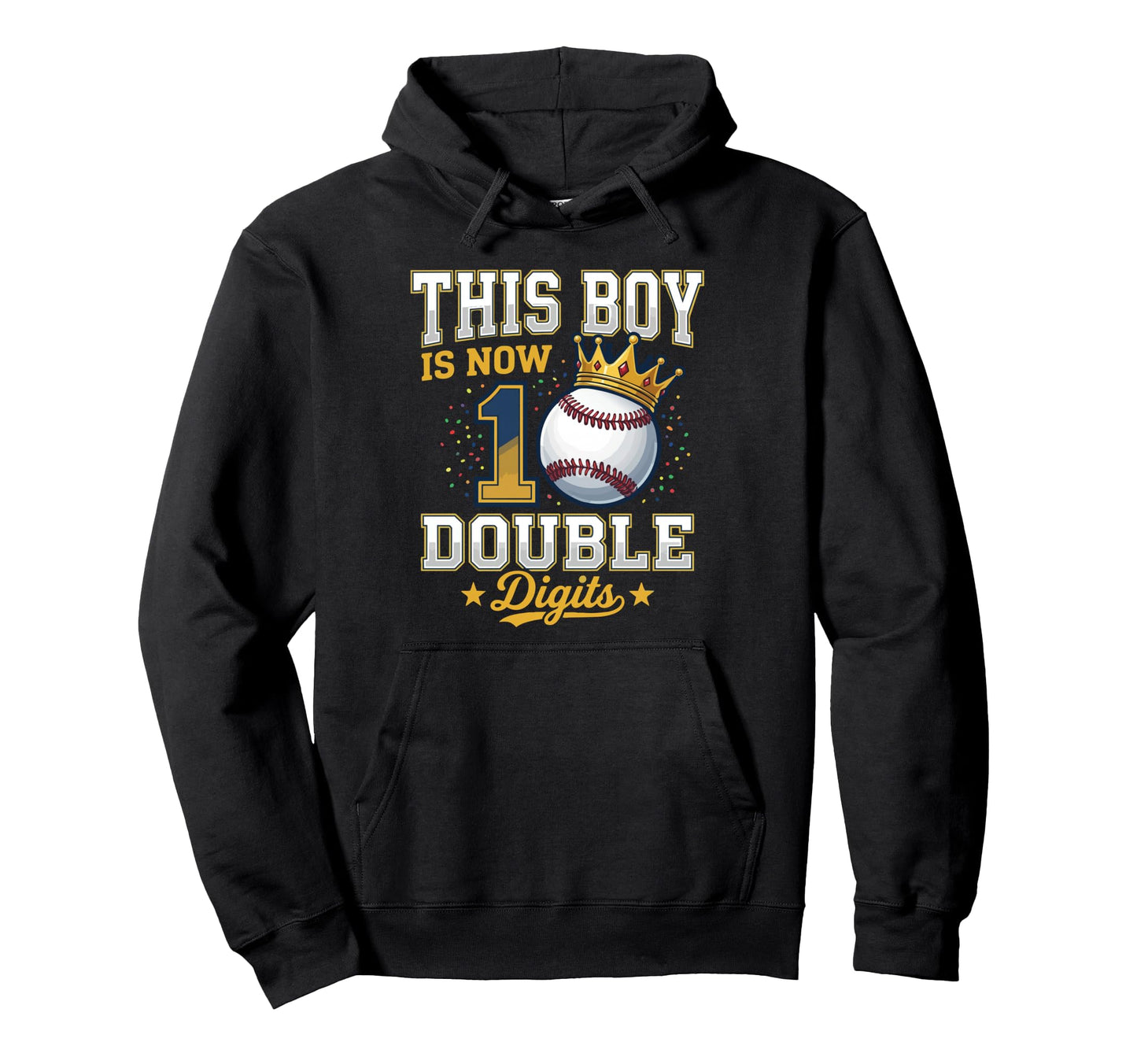 This Is 10 Double Digits Baseball 10Th Hoodie - Aesthetic Graphic Unisex - T-Shirt, Sweatshirt, Hoodie