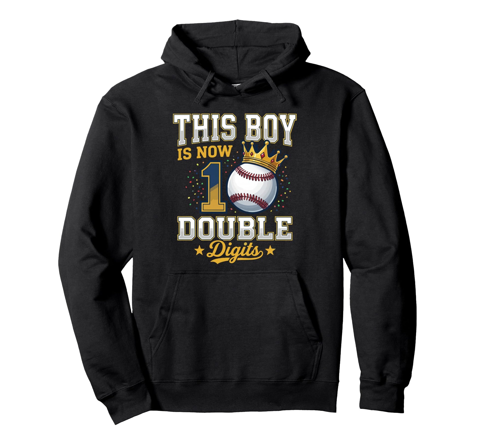 This Is 10 Double Digits Baseball 10Th Hoodie - Aesthetic Graphic Unisex - T-Shirt, Sweatshirt, Hoodie