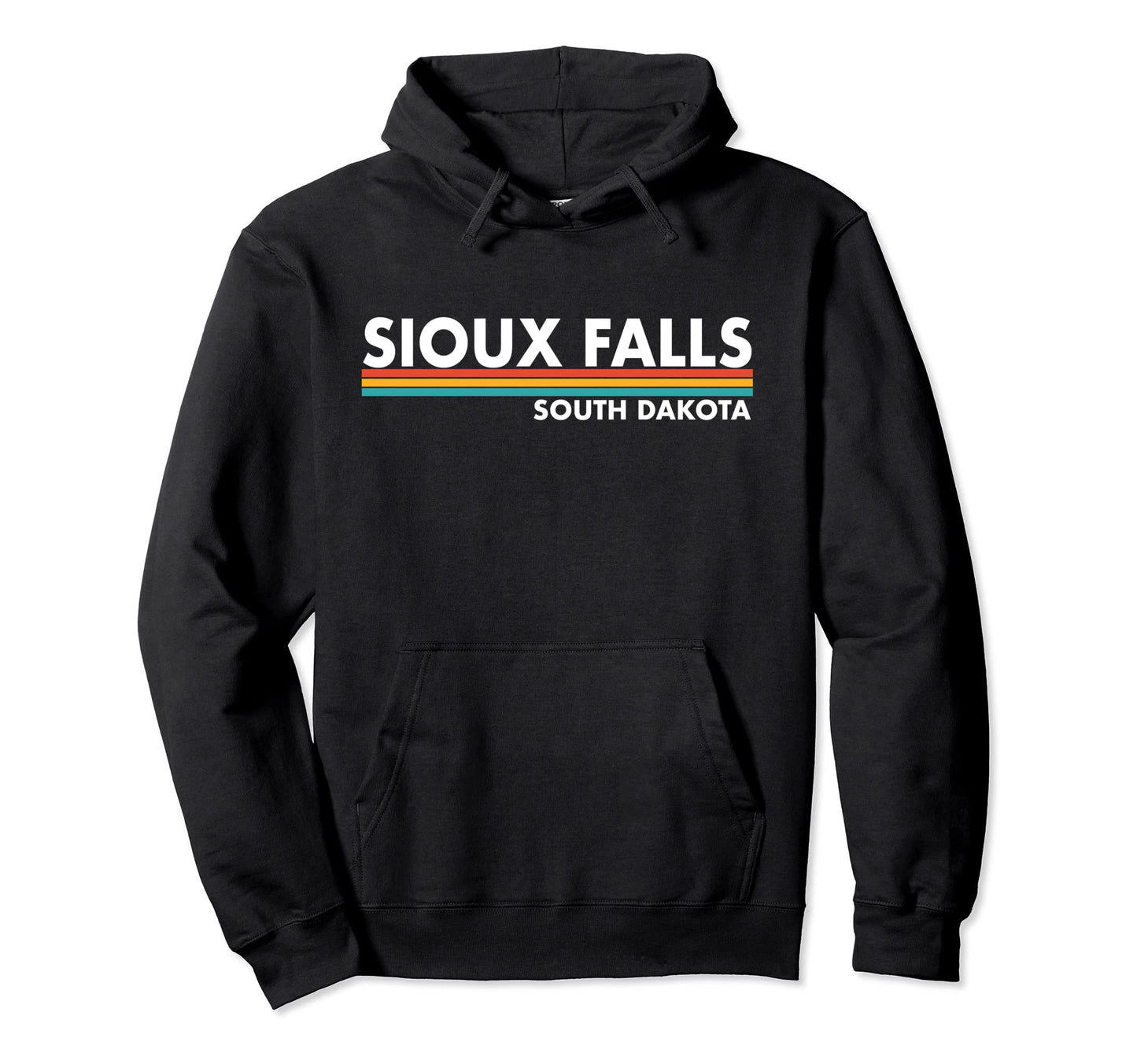 Sioux Falls South Dakota Stripes Hoodie - Casual Everyday Wear Men Women - T-Shirt, Sweatshirt, Hoodie