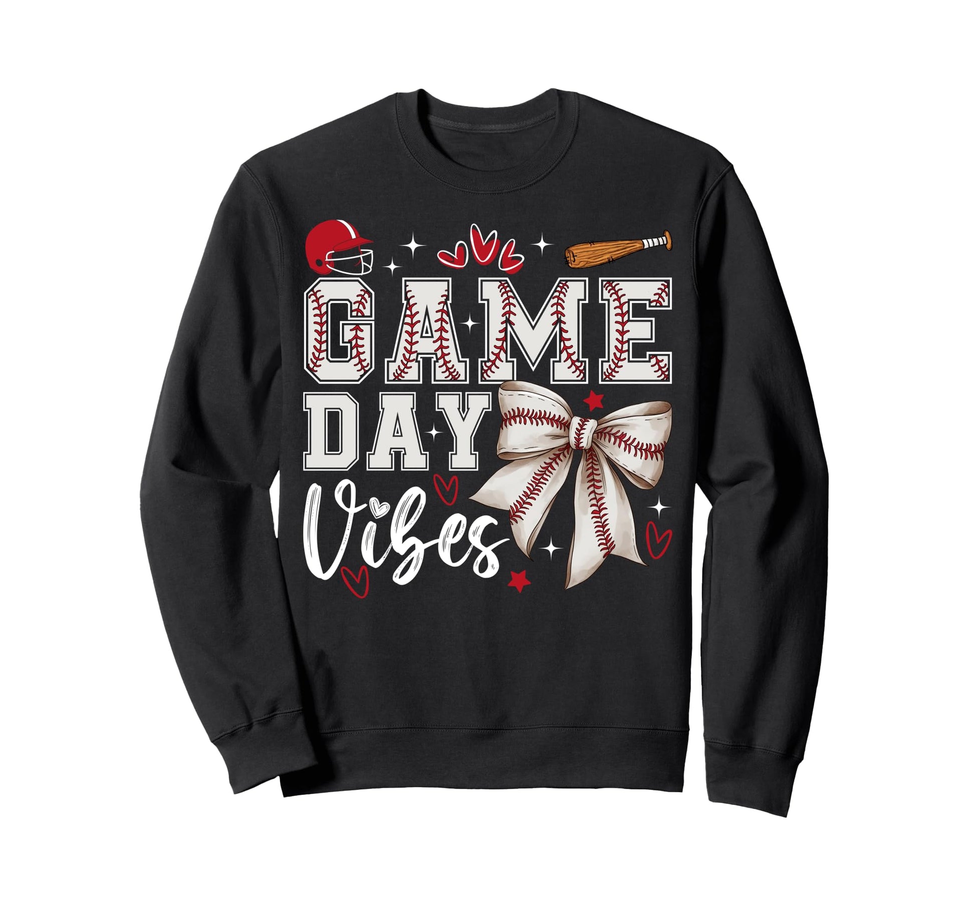 Game Day Vibes Baseball Sweatshirt - Casual Everyday Wear Men Women - T-Shirt, Sweatshirt, Hoodie
