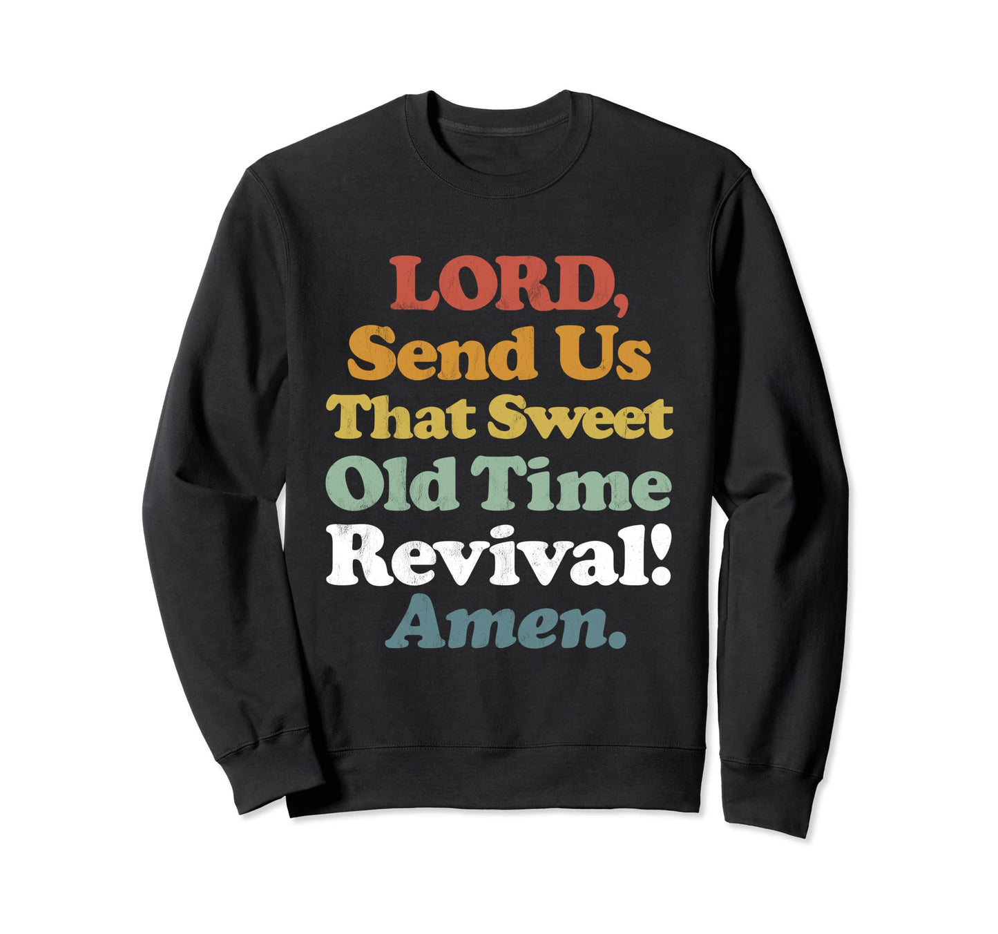 Christian Revival Grunge Striped Jesus Sweatshirt - Graphic Print Men Women - T-Shirt, Sweatshirt, Hoodie
