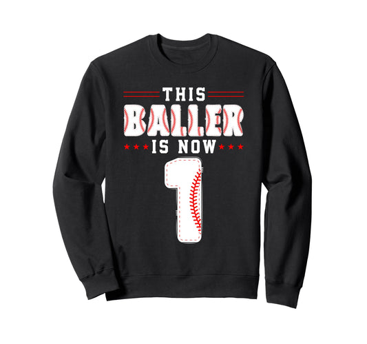 1St Birthday Baseball Lover This Sweatshirt - Fun Novelty Design Men Women - T-Shirt, Sweatshirt, Hoodie