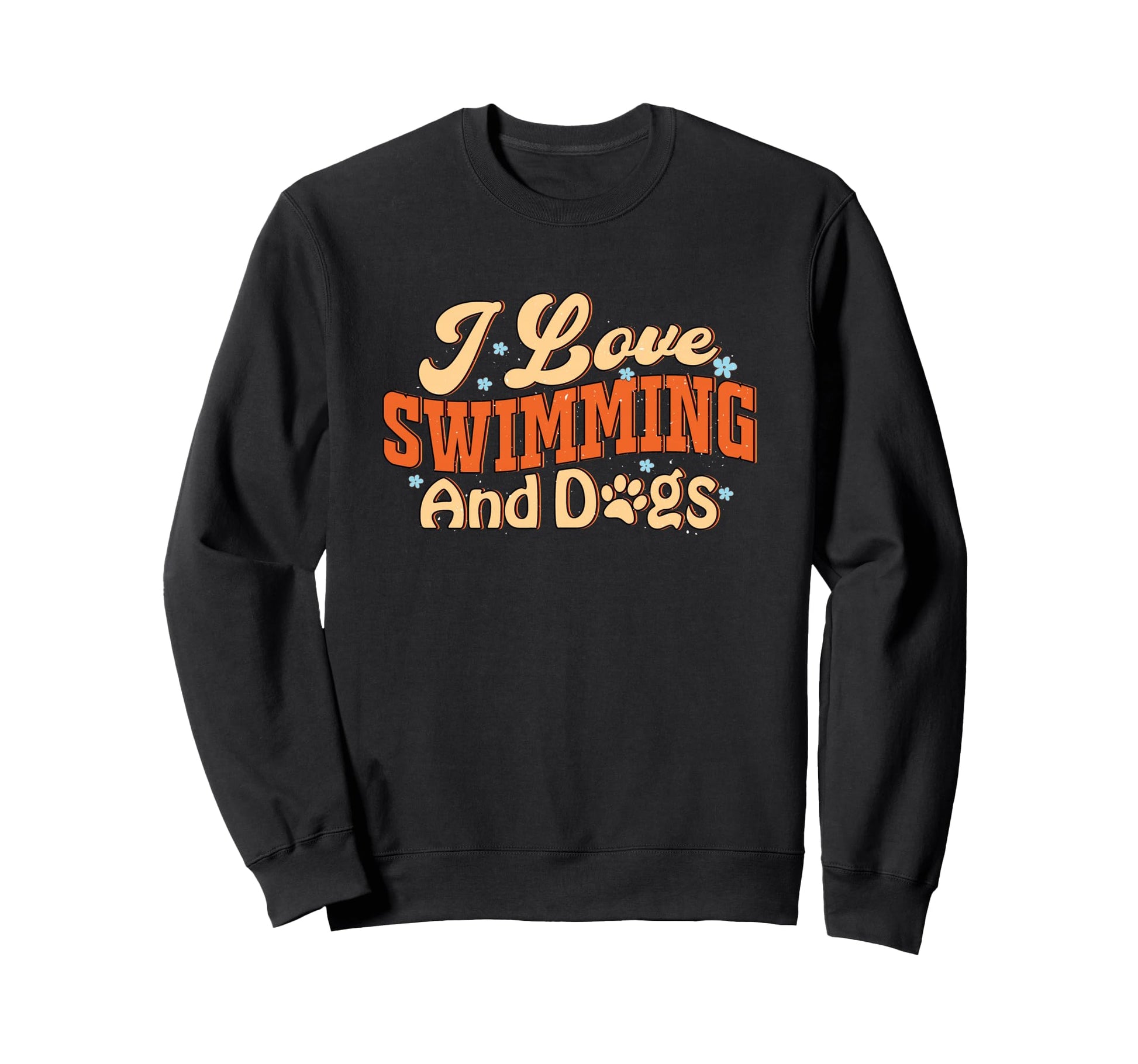 I Like Swimming And Dogs Sweatshirt - Minimalist Print Men Women - T-Shirt, Sweatshirt, Hoodie