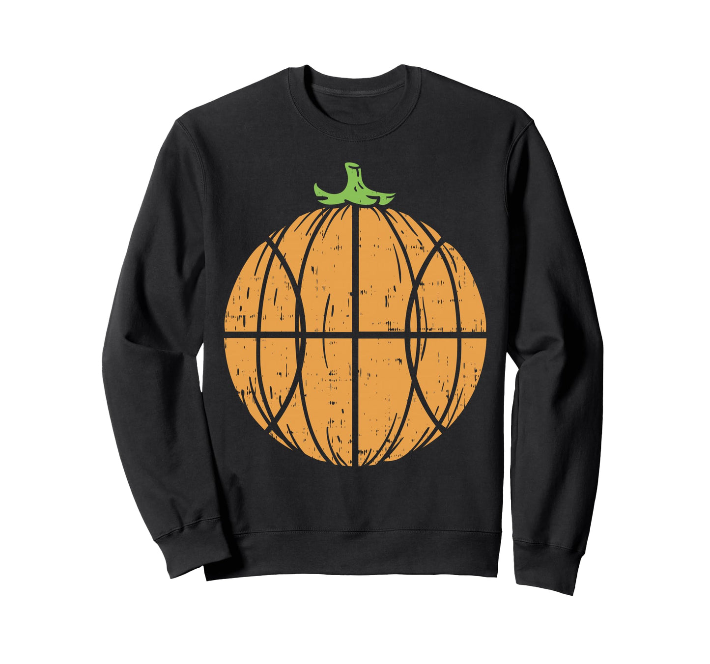 Halloween Basketball Pumpkin Sport Sweatshirt - Custom Art Print Unisex - T-Shirt, Sweatshirt, Hoodie