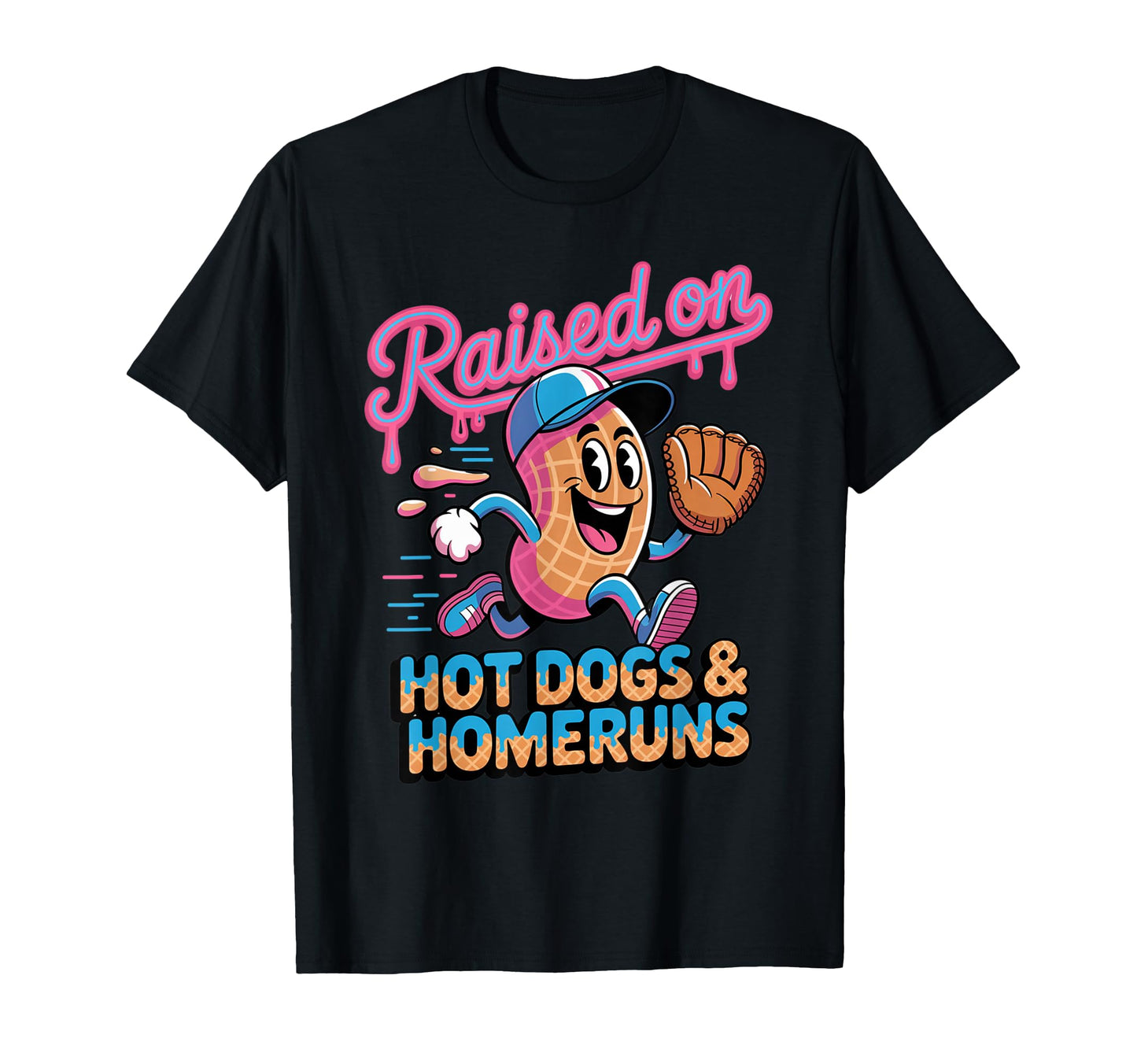 Ice Cream Drip Baseball Stuff Raised Hot T-Shirt - Unique Graphic Unisex - T-Shirt, Sweatshirt, Hoodie