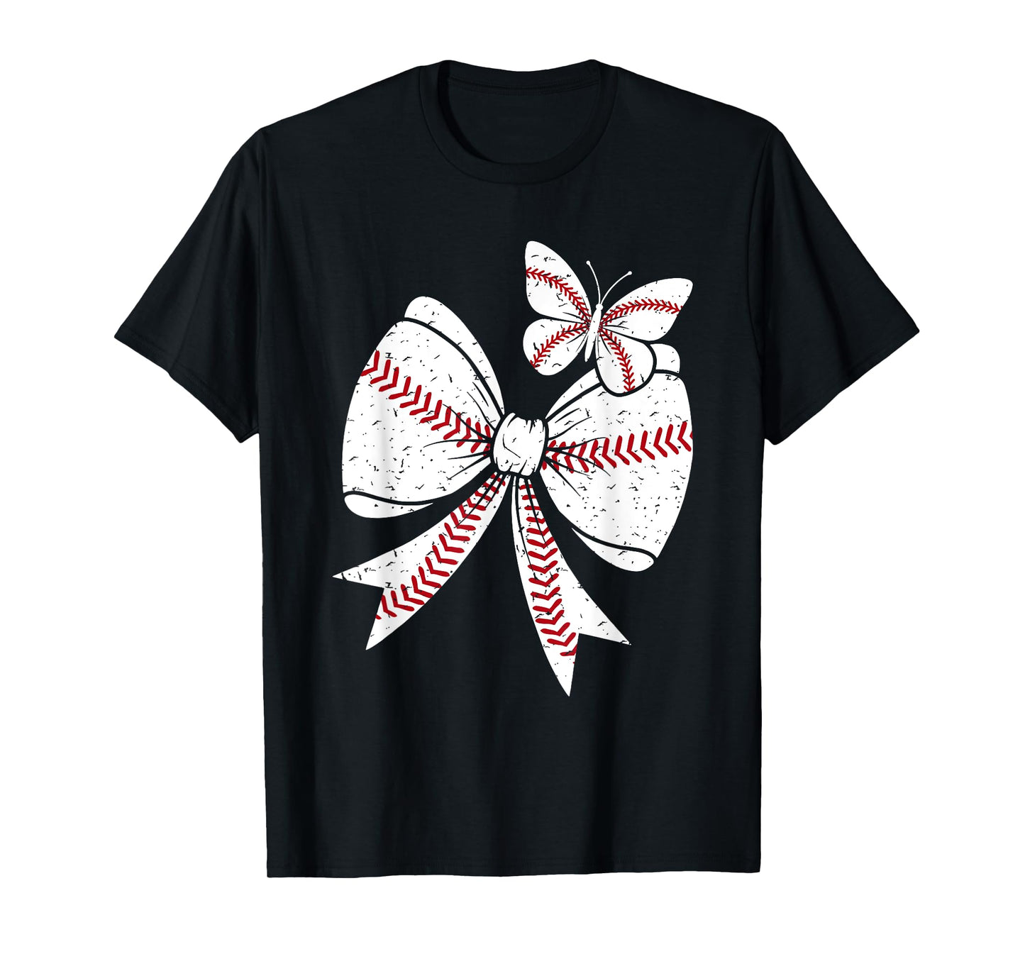 Baseball Coquette Bow Butterfly Mama Mom T-Shirt - Unique Graphic Men Women - T-Shirt, Sweatshirt, Hoodie